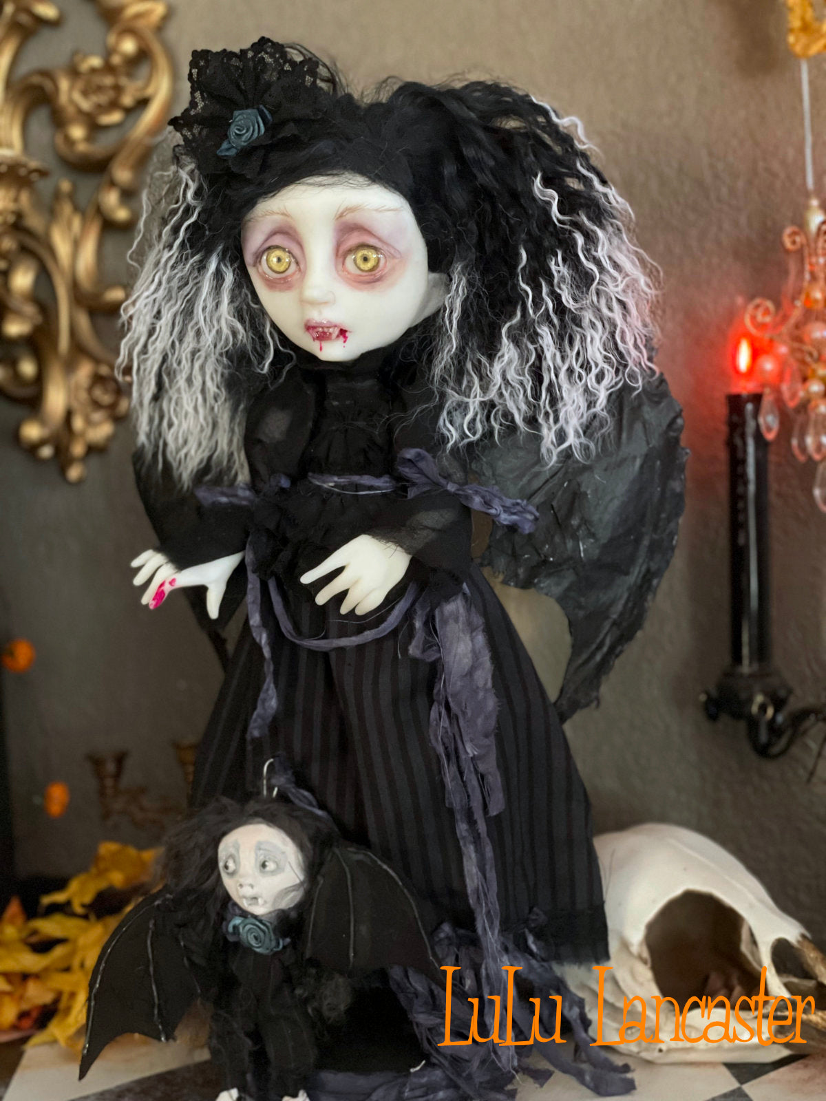 Bethsaida Vampire Bat Original LuLu Lancaster Halloween Art Dolls