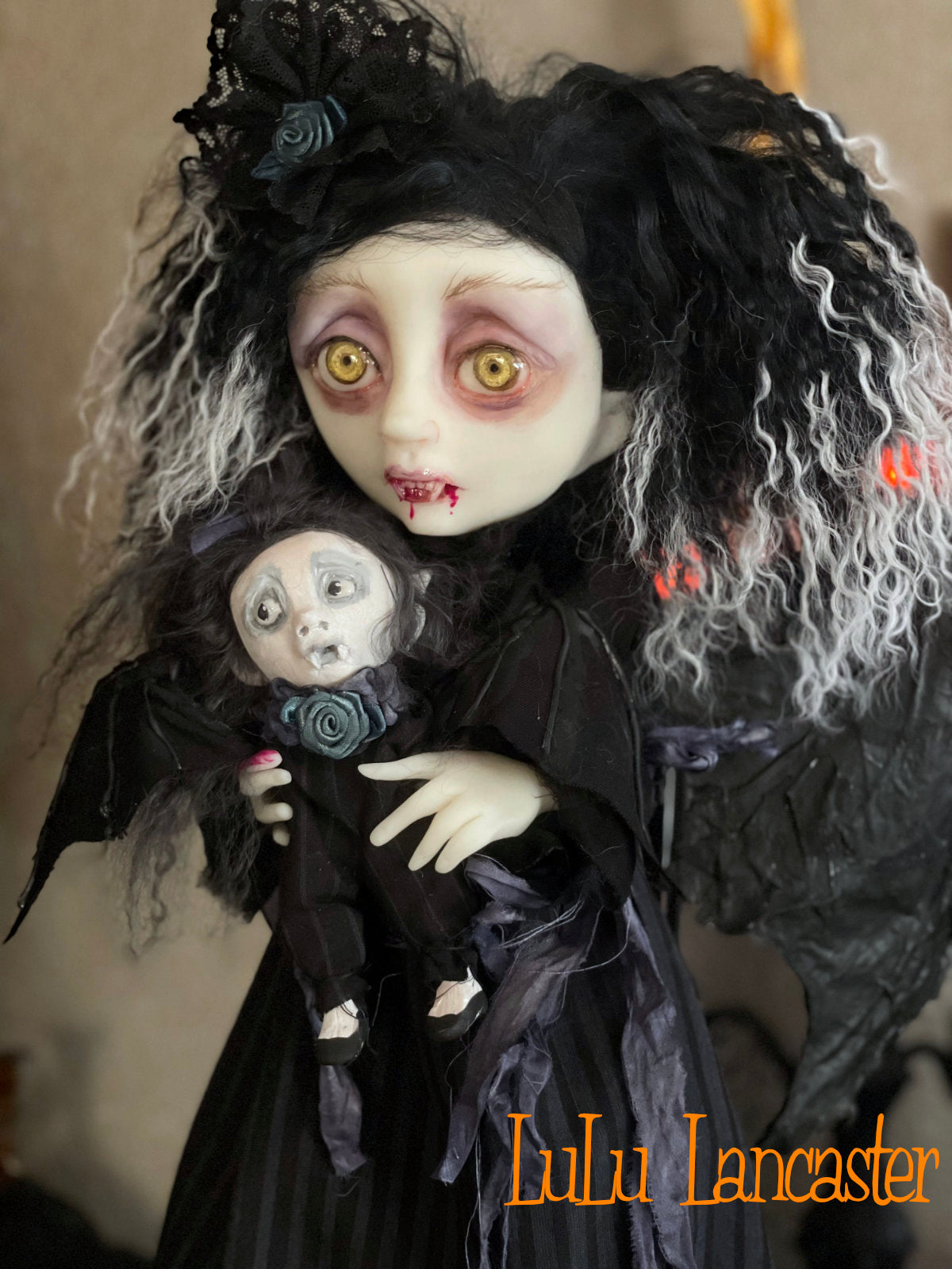Bethsaida Vampire Bat Original LuLu Lancaster Halloween Art Dolls