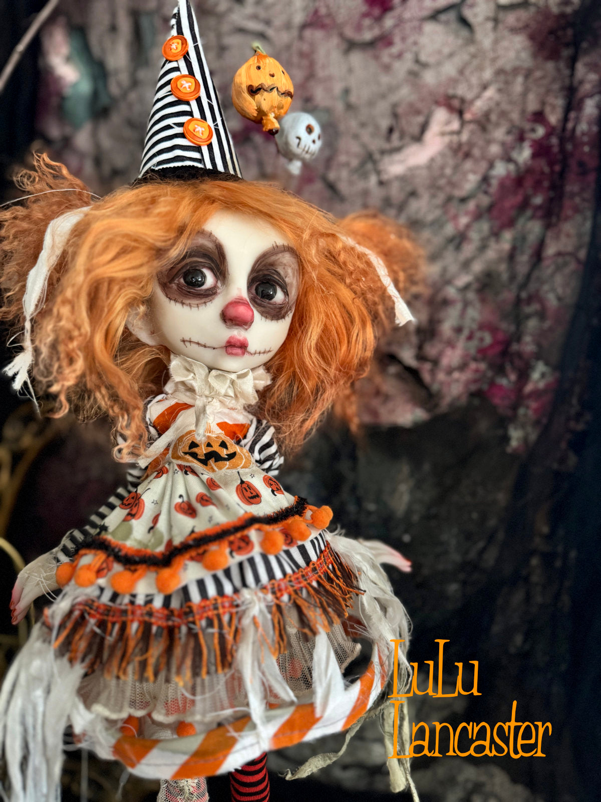BooBooButtons Poupee the Halloween Clown ~Original LuLu Lancaster Art Doll