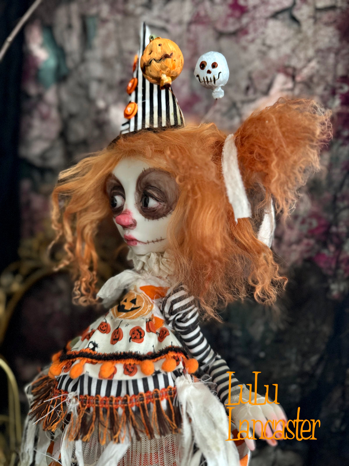 BooBooButtons Poupee the Halloween Clown ~Original LuLu Lancaster Art Doll