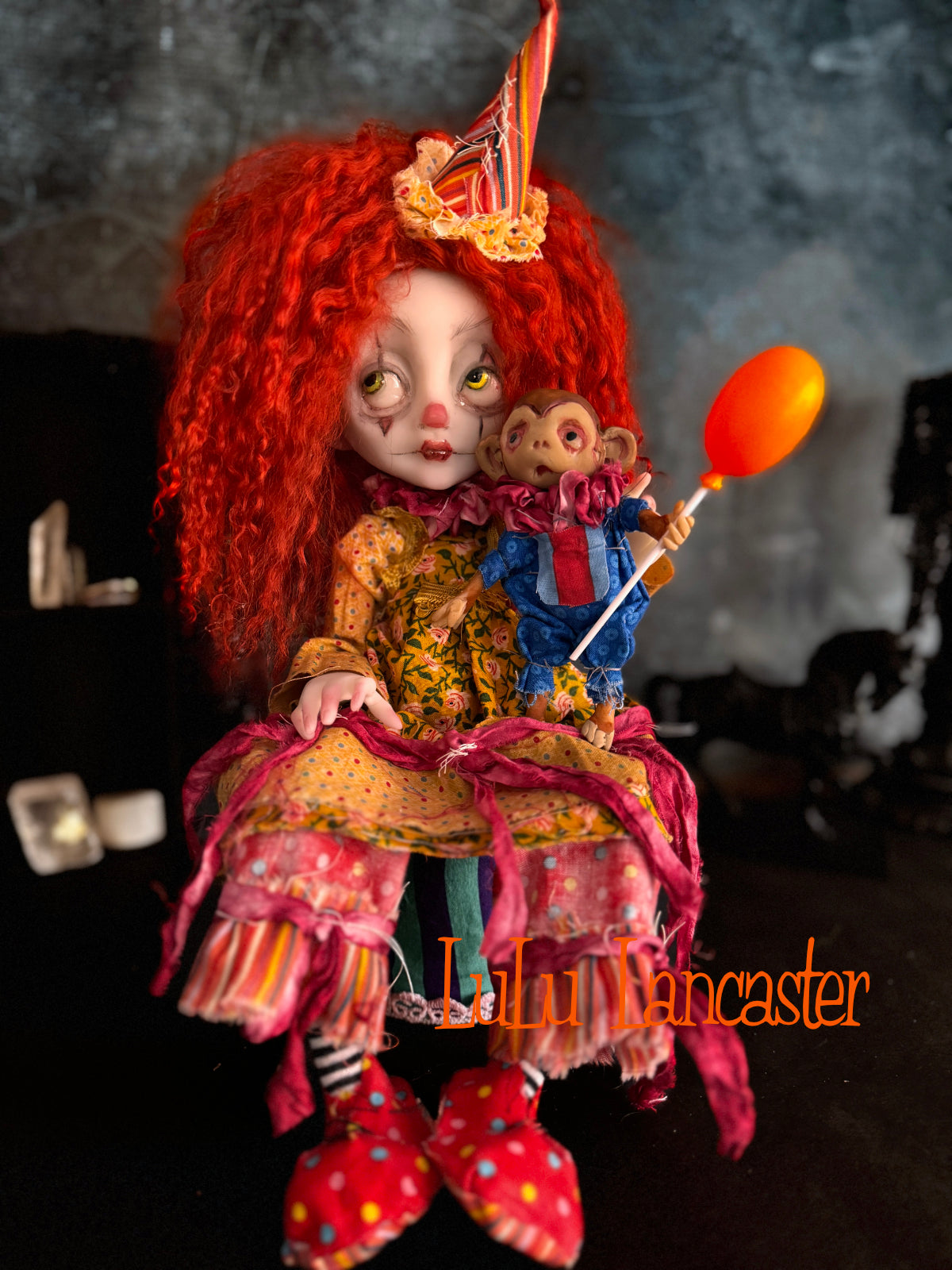 Dizzy and George Circus clown Original LuLu Lancaster Art Doll