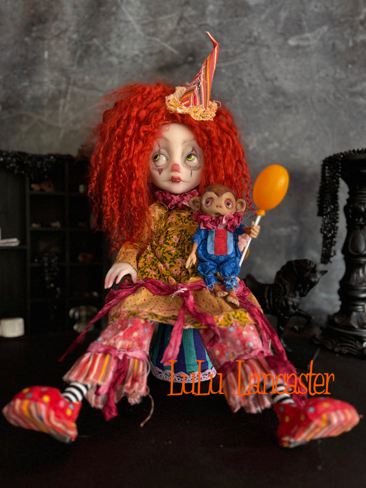 Dizzy and George Circus clown Original LuLu Lancaster Art Doll