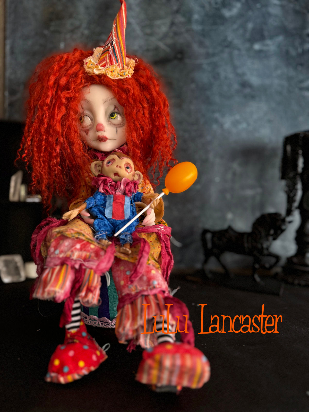 Dizzy and George Circus clown Original LuLu Lancaster Art Doll