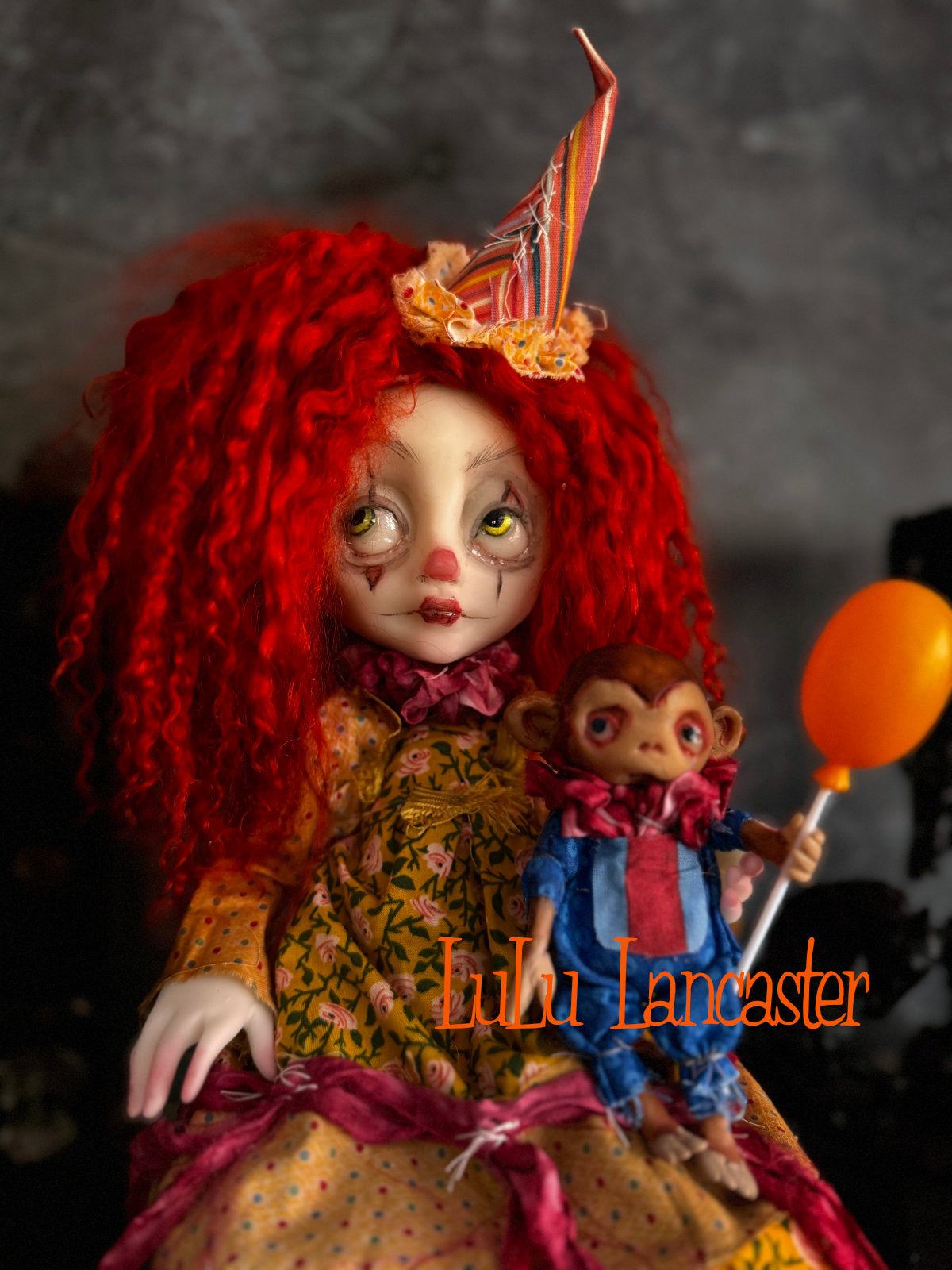 Dizzy and George Circus clown Original LuLu Lancaster Art Doll