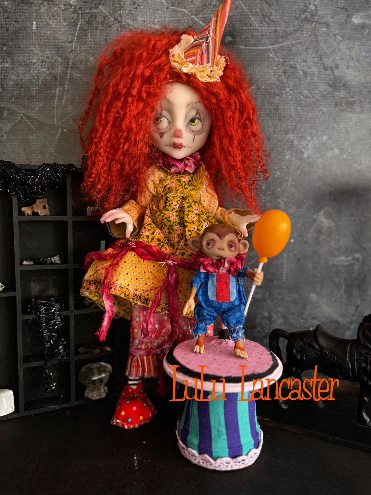 Dizzy and George Circus clown Original LuLu Lancaster Art Doll