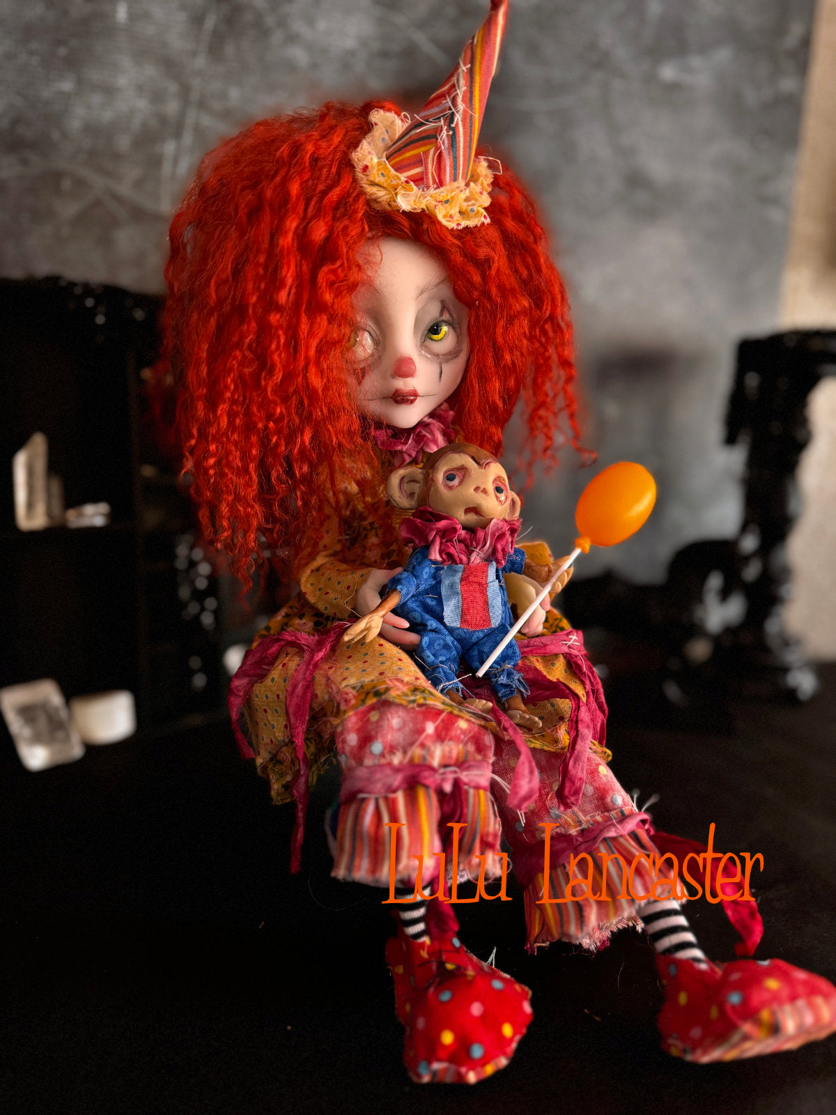 Dizzy and George Circus clown Original LuLu Lancaster Art Doll