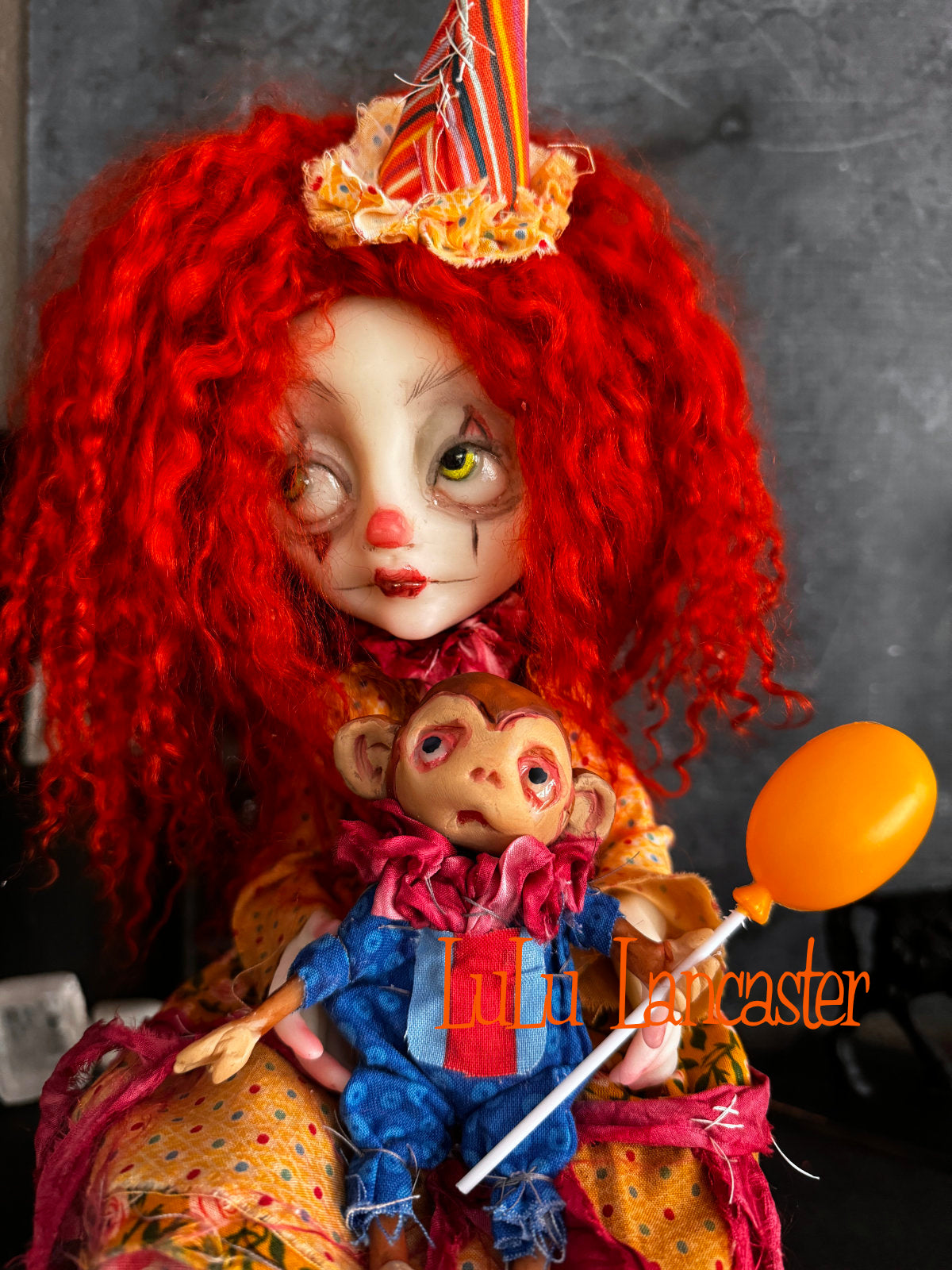 Dizzy and George Circus clown Original LuLu Lancaster Art Doll