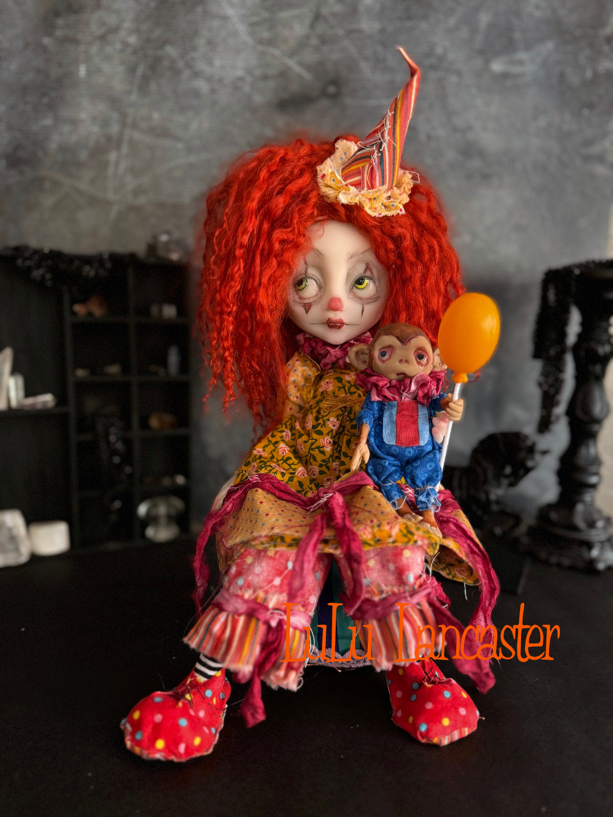 Dizzy and George Circus clown Original LuLu Lancaster Art Doll