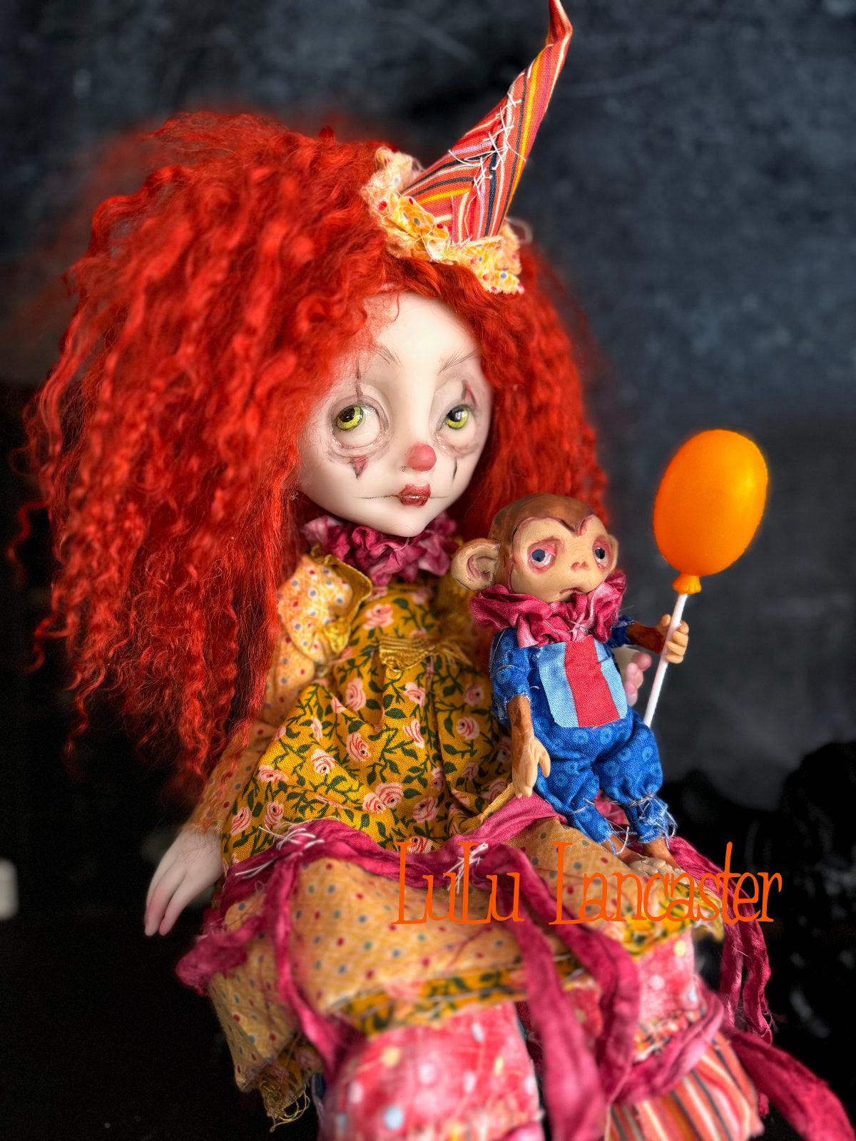 Dizzy and George Circus clown Original LuLu Lancaster Art Doll