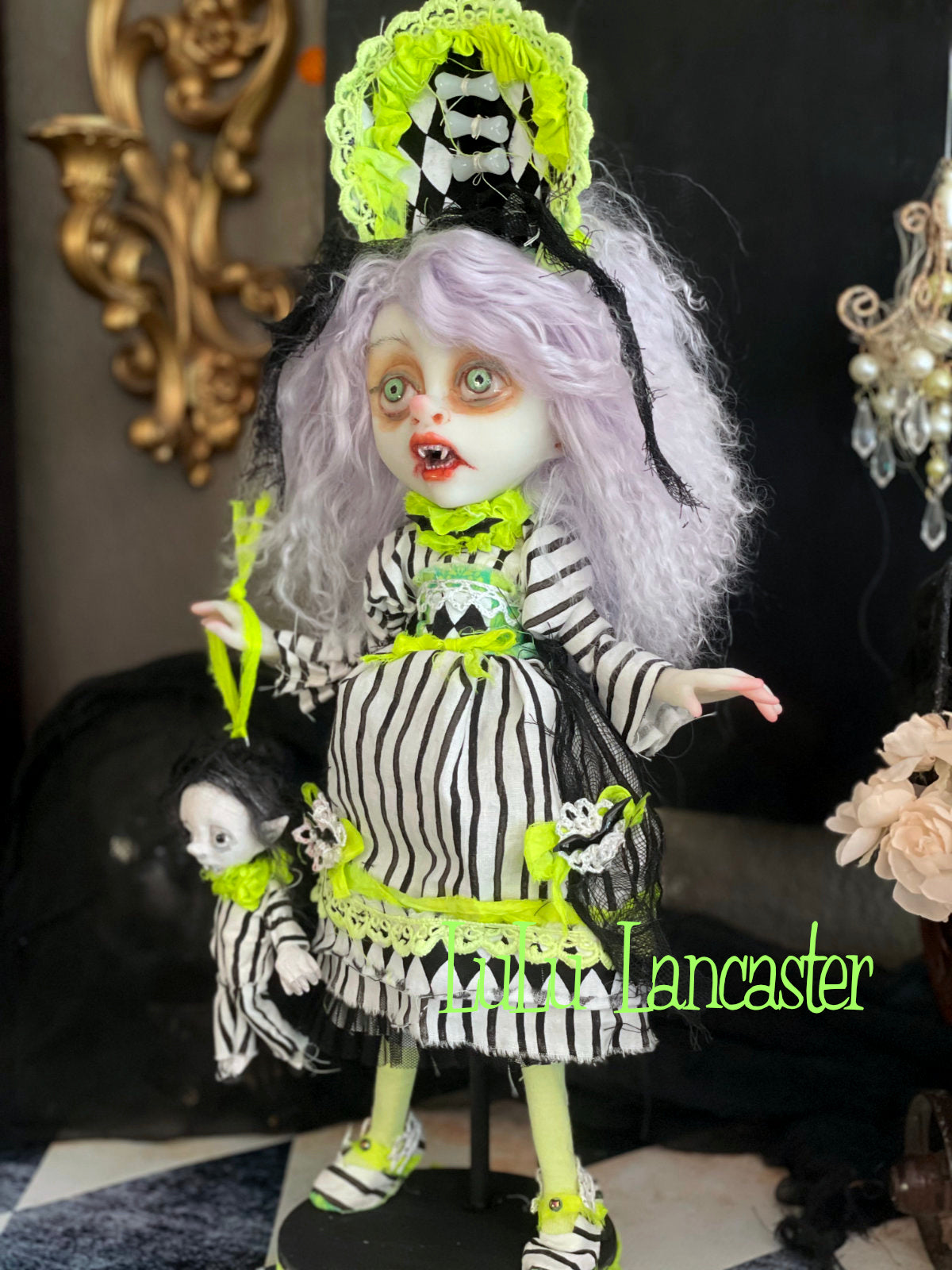 Eveland the Halloween vampire Witch Original LuLu Lancaster Art Dolls