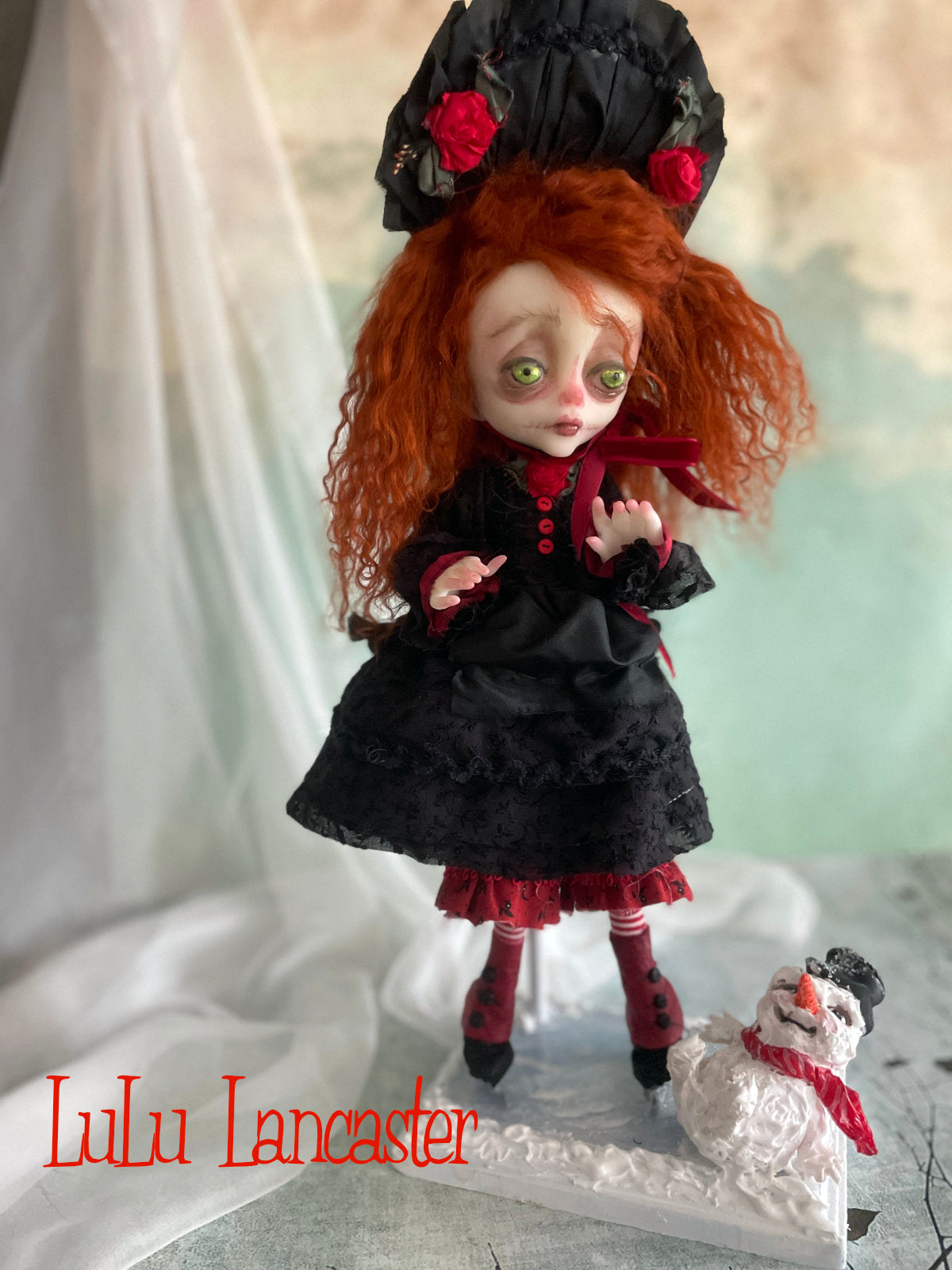 Evelyne Gorey Winter Ice Skater Original LuLu Lancaster Holiday Art Doll