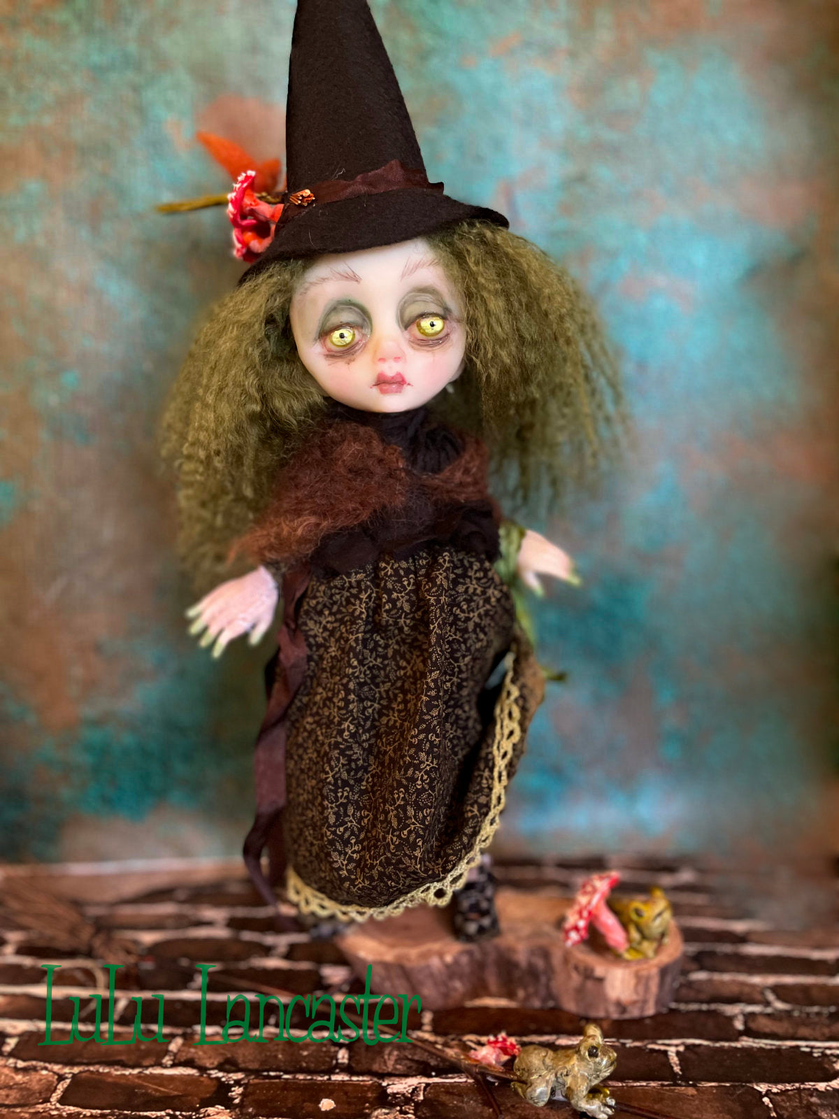 Ferelith the frog Witch Original LuLu Lancaster Art Doll