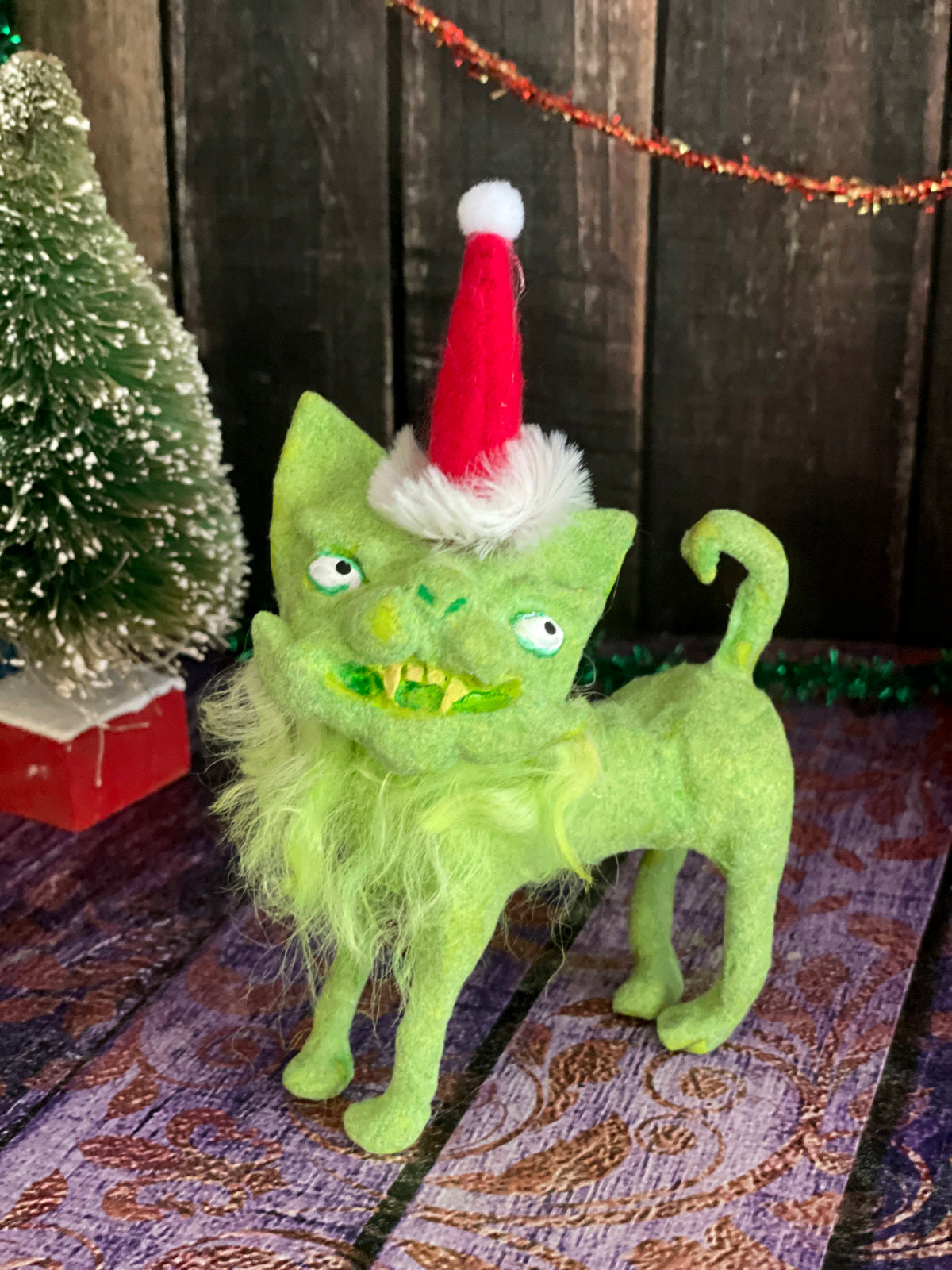 GrinchyKitten 3 Christmas winter Original LuLu Lancaster Art Doll