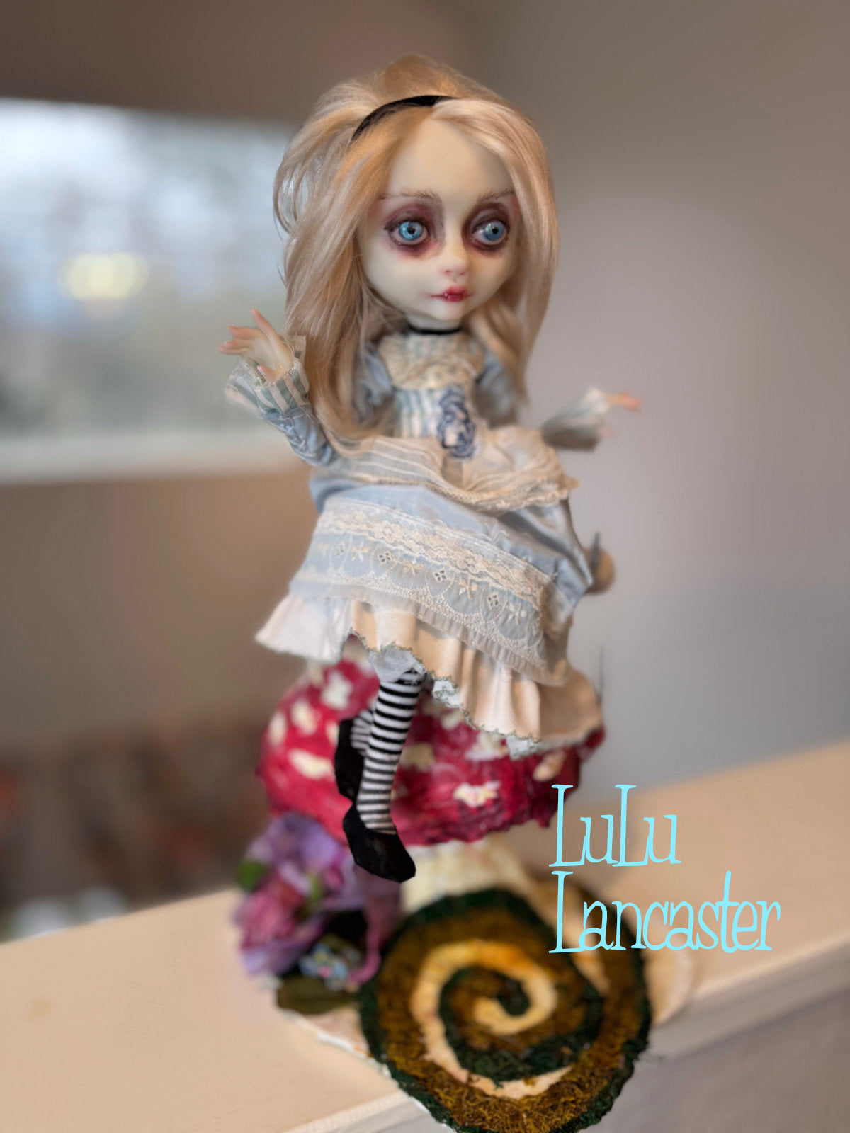 Alice Wonderland Sitting ~ original Lulu Lancaster Art Doll