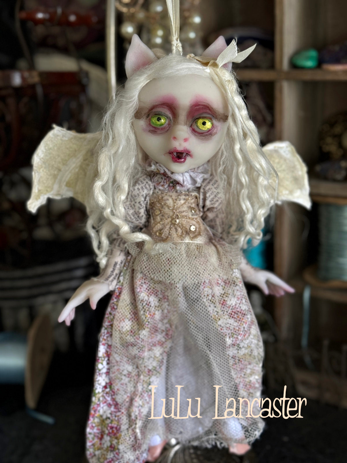 Alyona Vampire Bat hanging Original LuLu Lancaster Art Doll