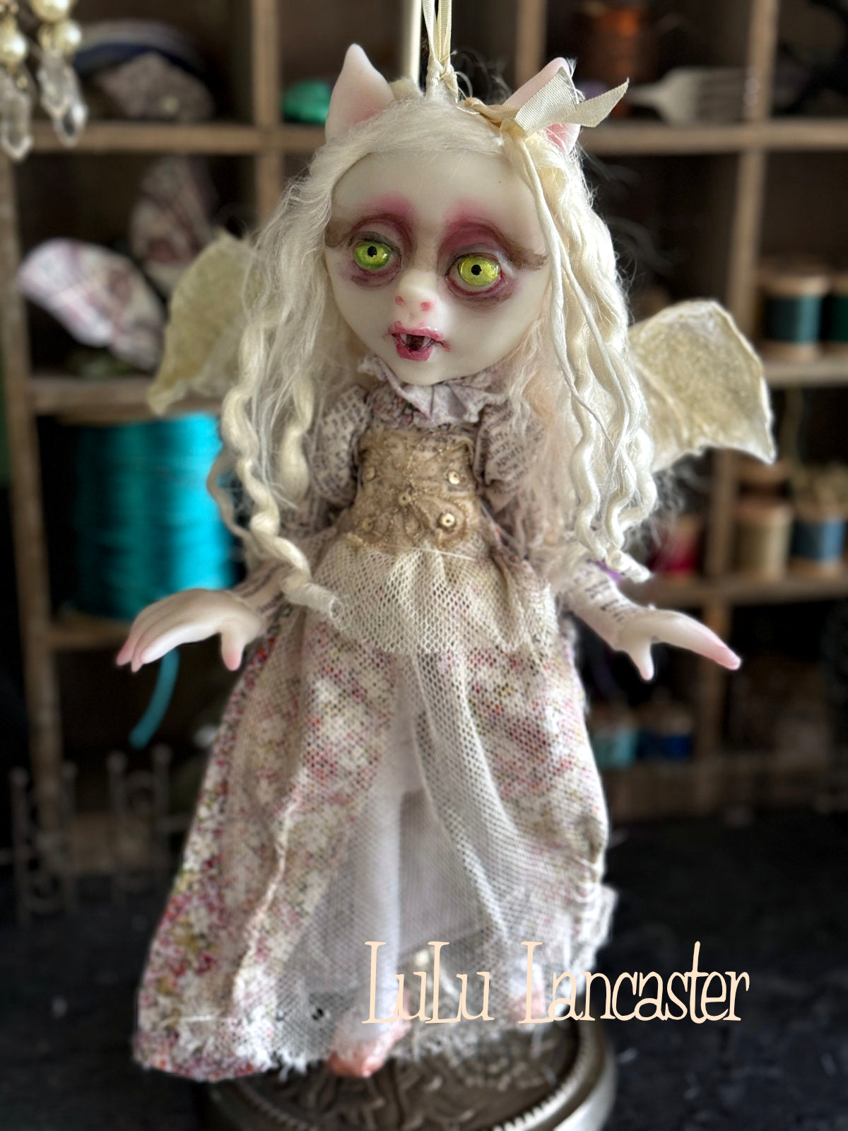 Alyona Vampire Bat hanging Original LuLu Lancaster Art Doll