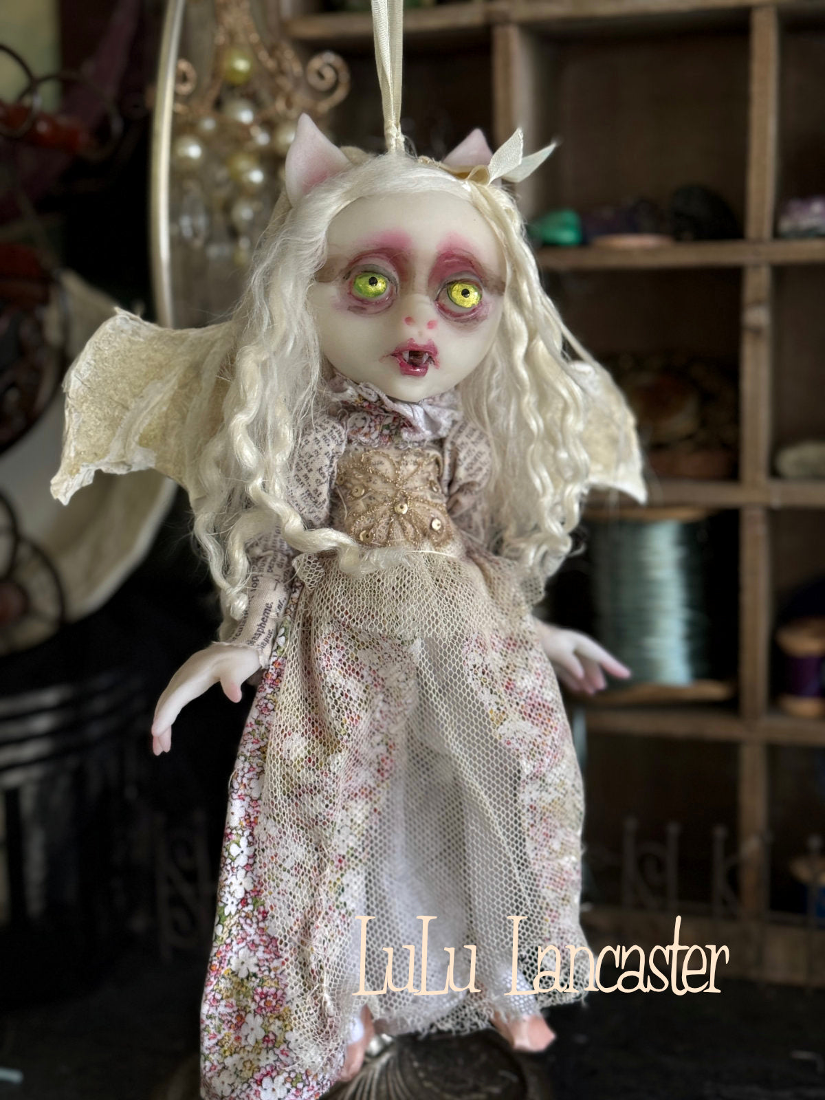 Alyona Vampire Bat hanging Original LuLu Lancaster Art Doll