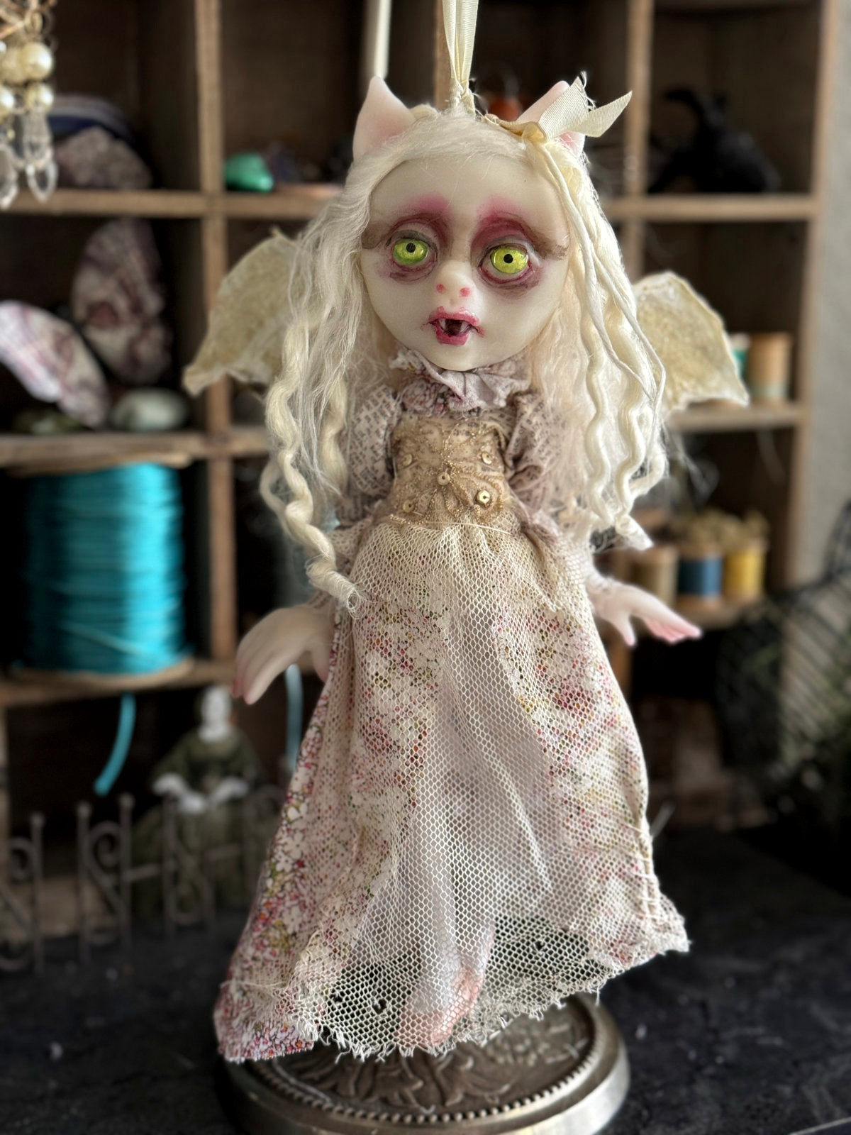 Alyona Vampire Bat hanging Original LuLu Lancaster Art Doll