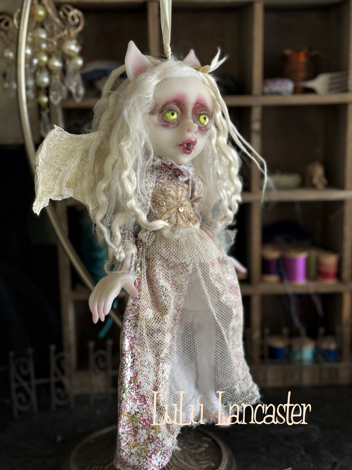 Alyona Vampire Bat hanging Original LuLu Lancaster Art Doll