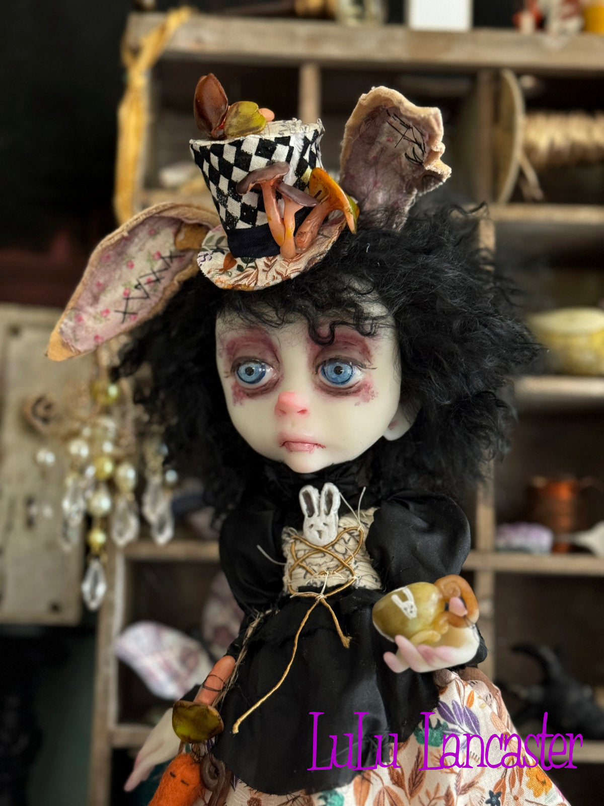 Becky sad Bunny Original LuLu Lancaster Art Doll
