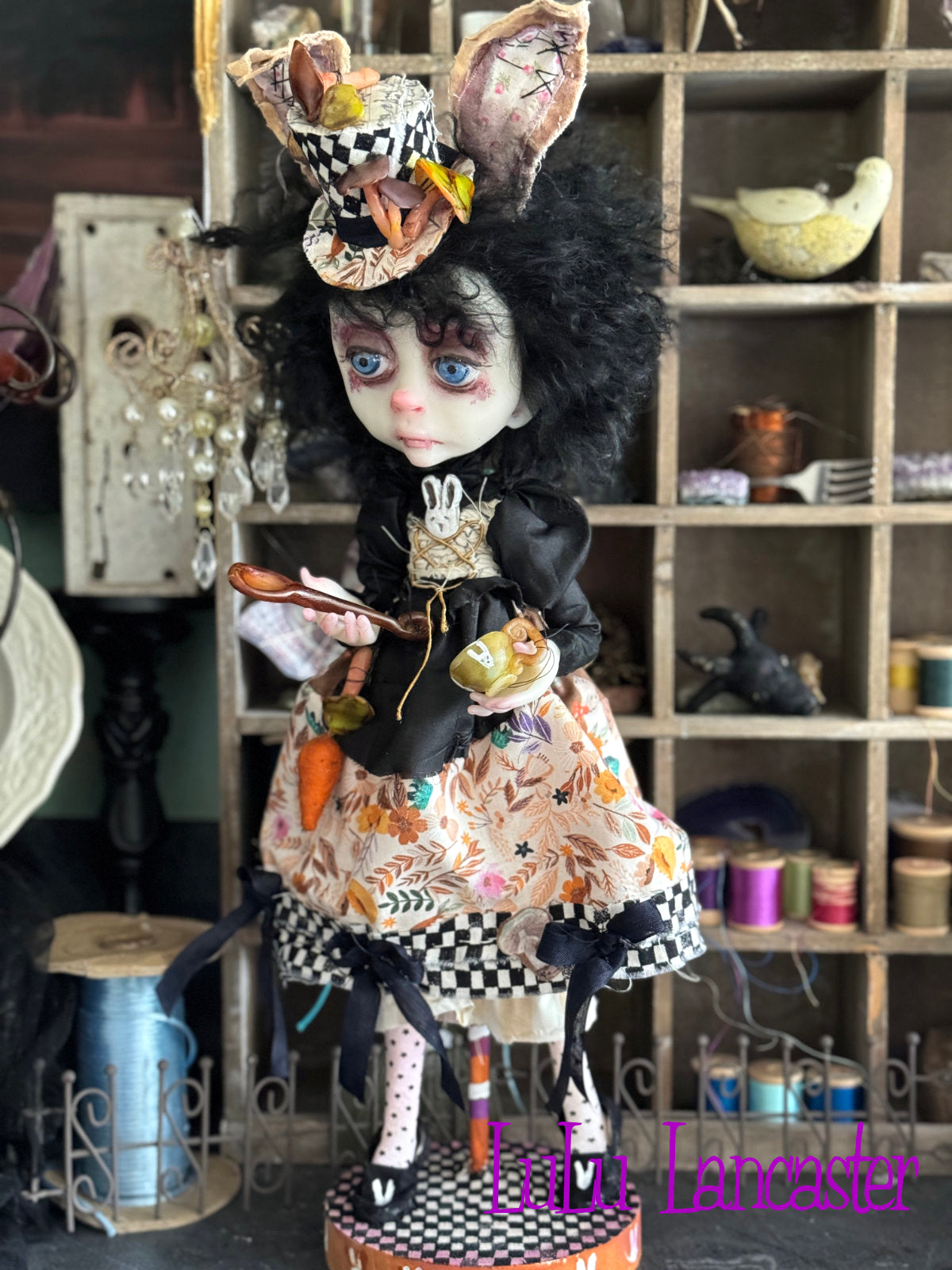 Becky sad Bunny Original LuLu Lancaster Art Doll