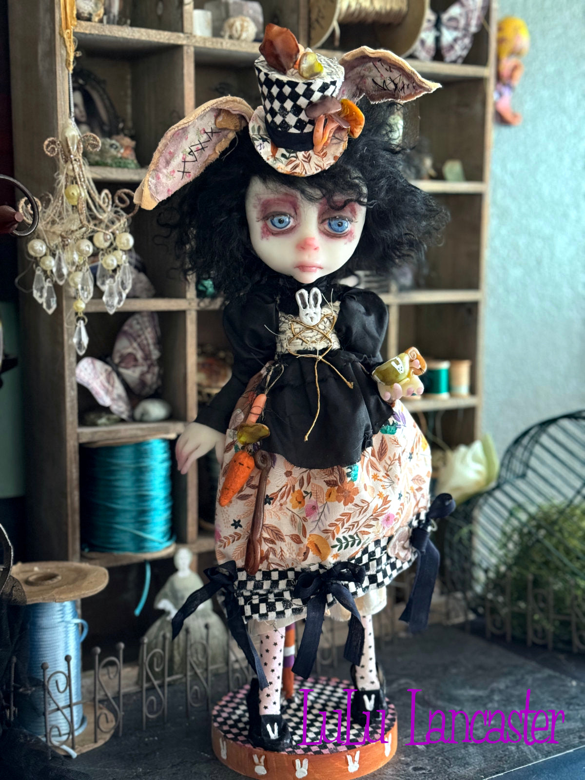 Becky sad Bunny Original LuLu Lancaster Art Doll
