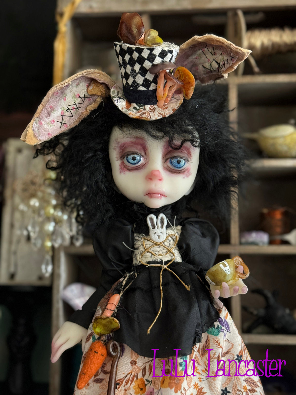 Becky sad Bunny Original LuLu Lancaster Art Doll