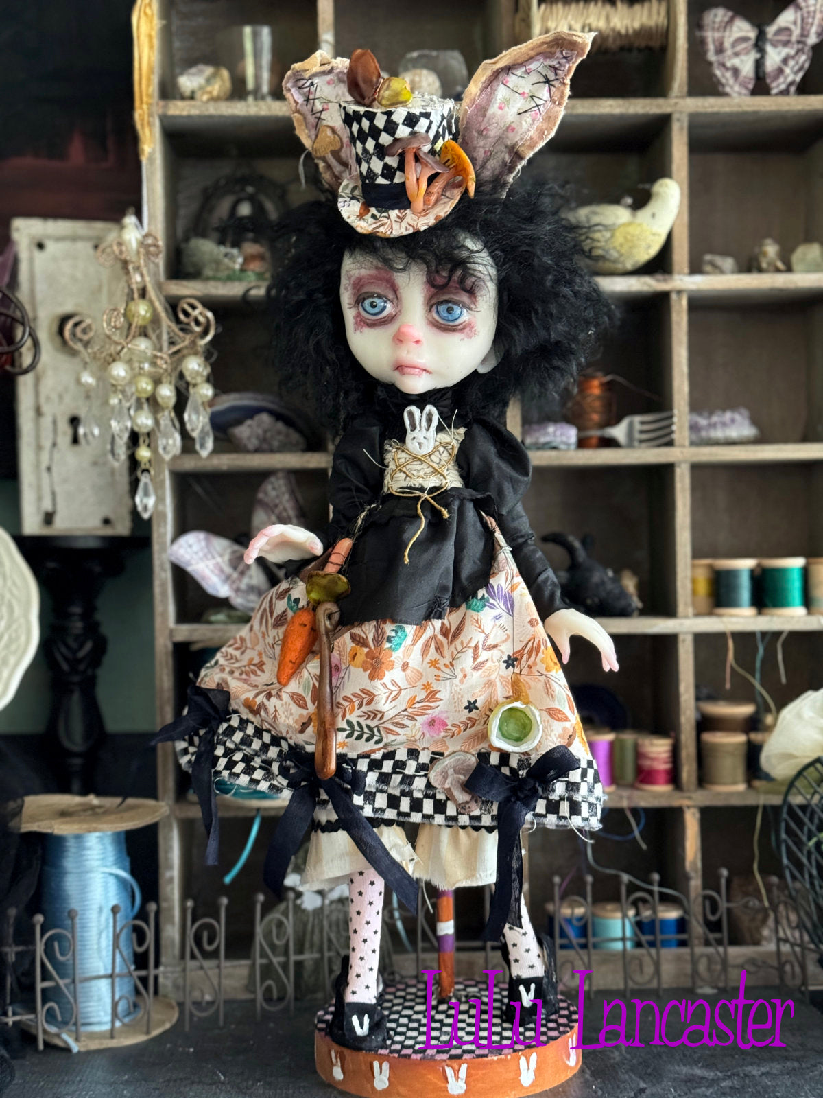 Becky sad Bunny Original LuLu Lancaster Art Doll