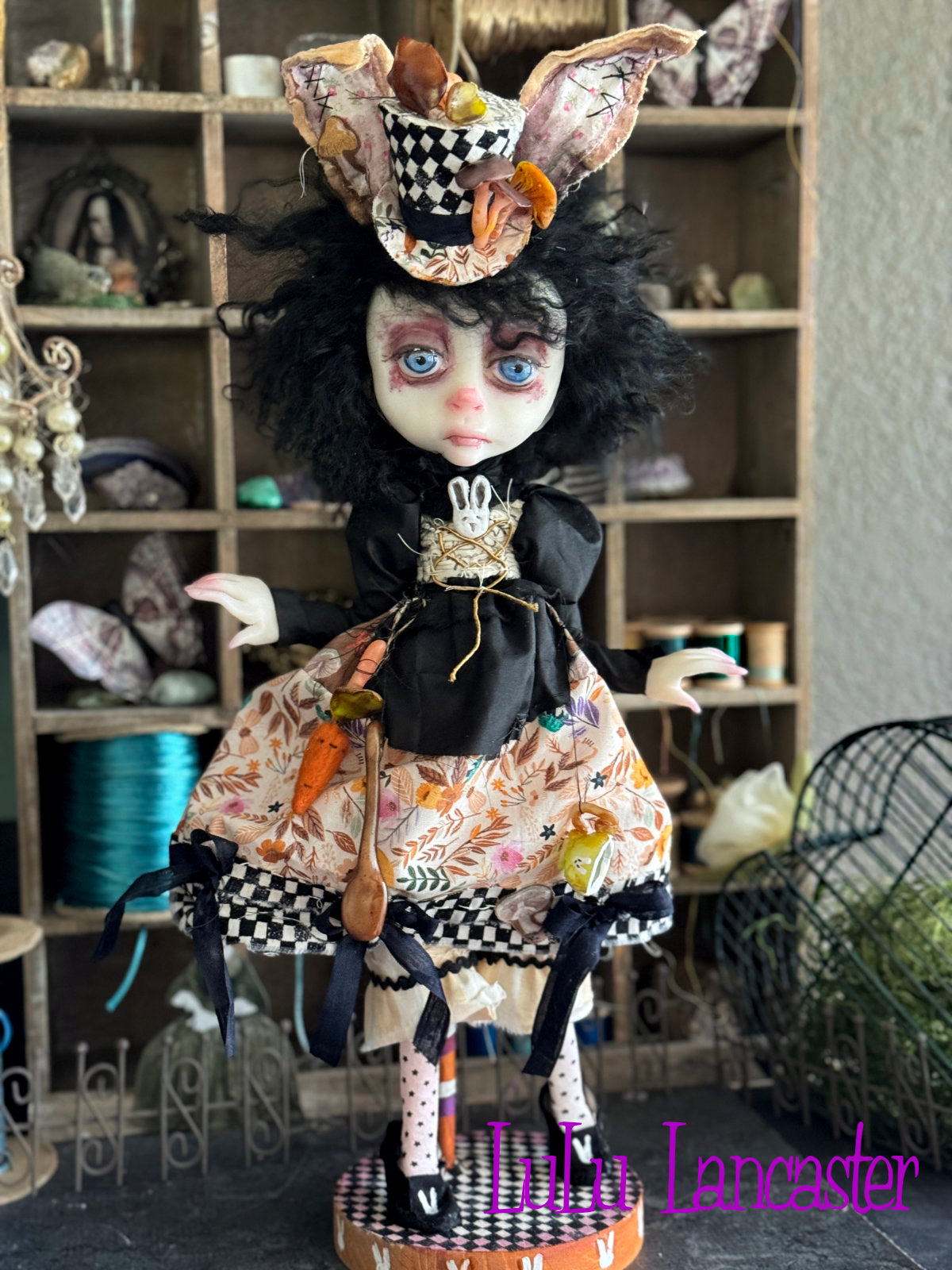 Becky sad Bunny Original LuLu Lancaster Art Doll