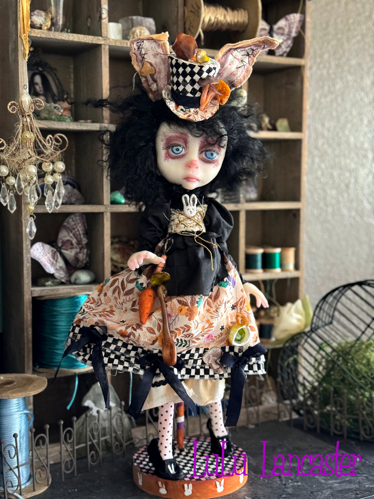 Becky sad Bunny Original LuLu Lancaster Art Doll