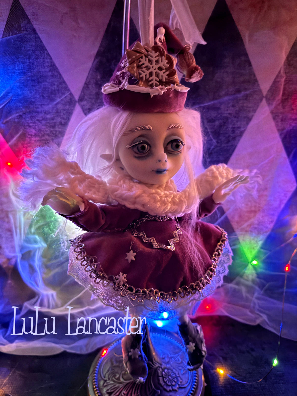 Berry Snowflake the ice skating Frosty Elf Original LuLu Lancaster Art Doll