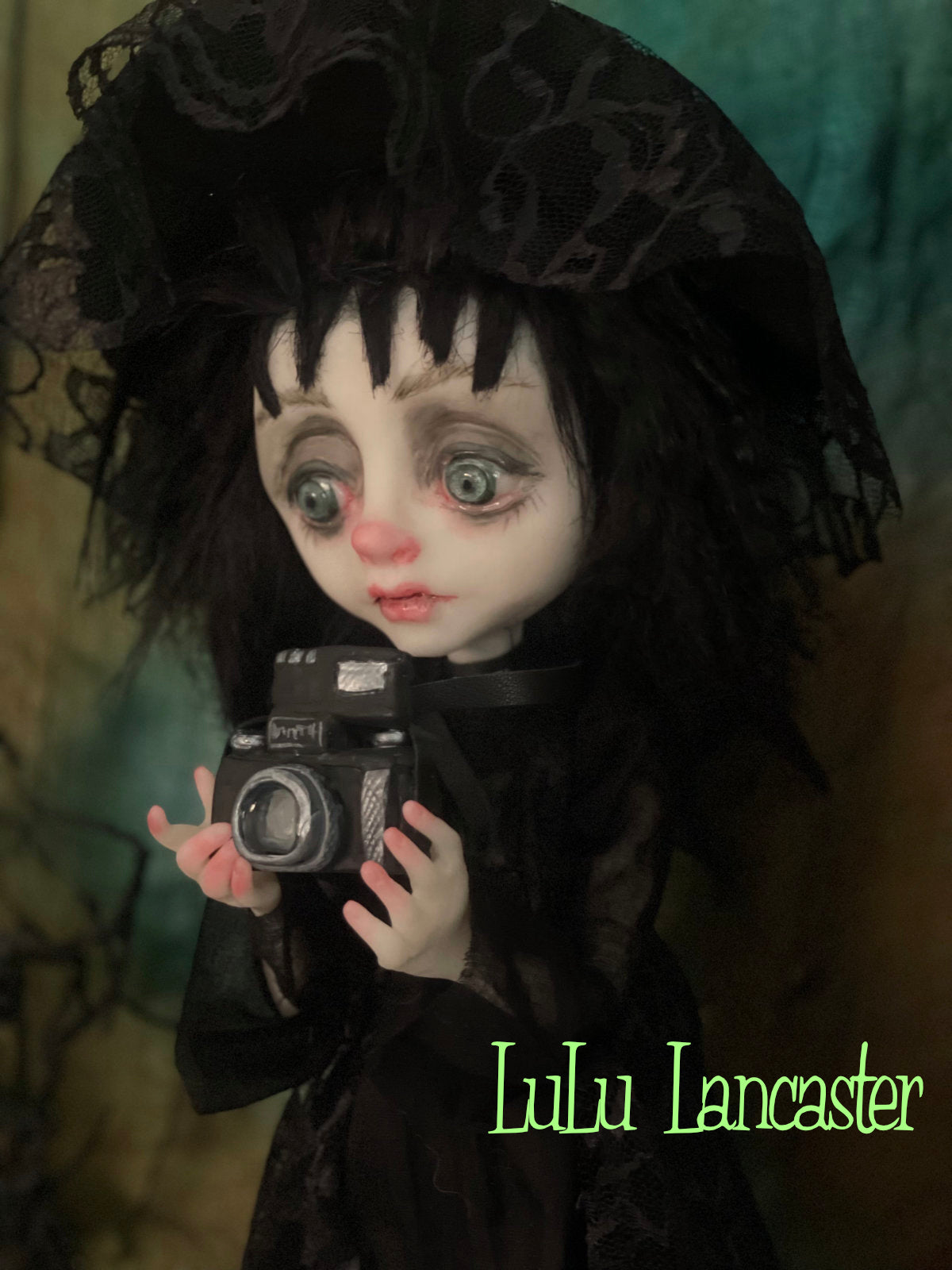 Lydia and Tiny Beetlejuice Original LuLu Lancaster Art Dolls