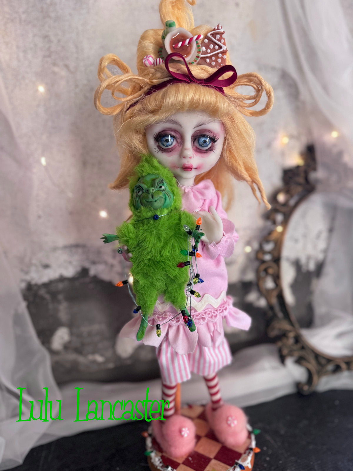 CindyLou and Baby Grinchy LuLu's Holiday Original LuLu Lancaster Art Doll