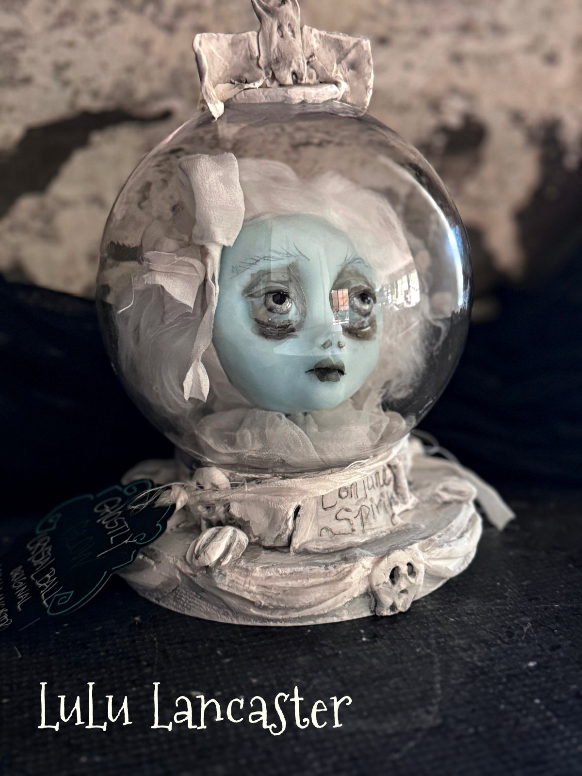 Conjuring Spirits Glow in the dark "crystal ball" ~ Halloween Original LuLu Lancaster Art Dolls