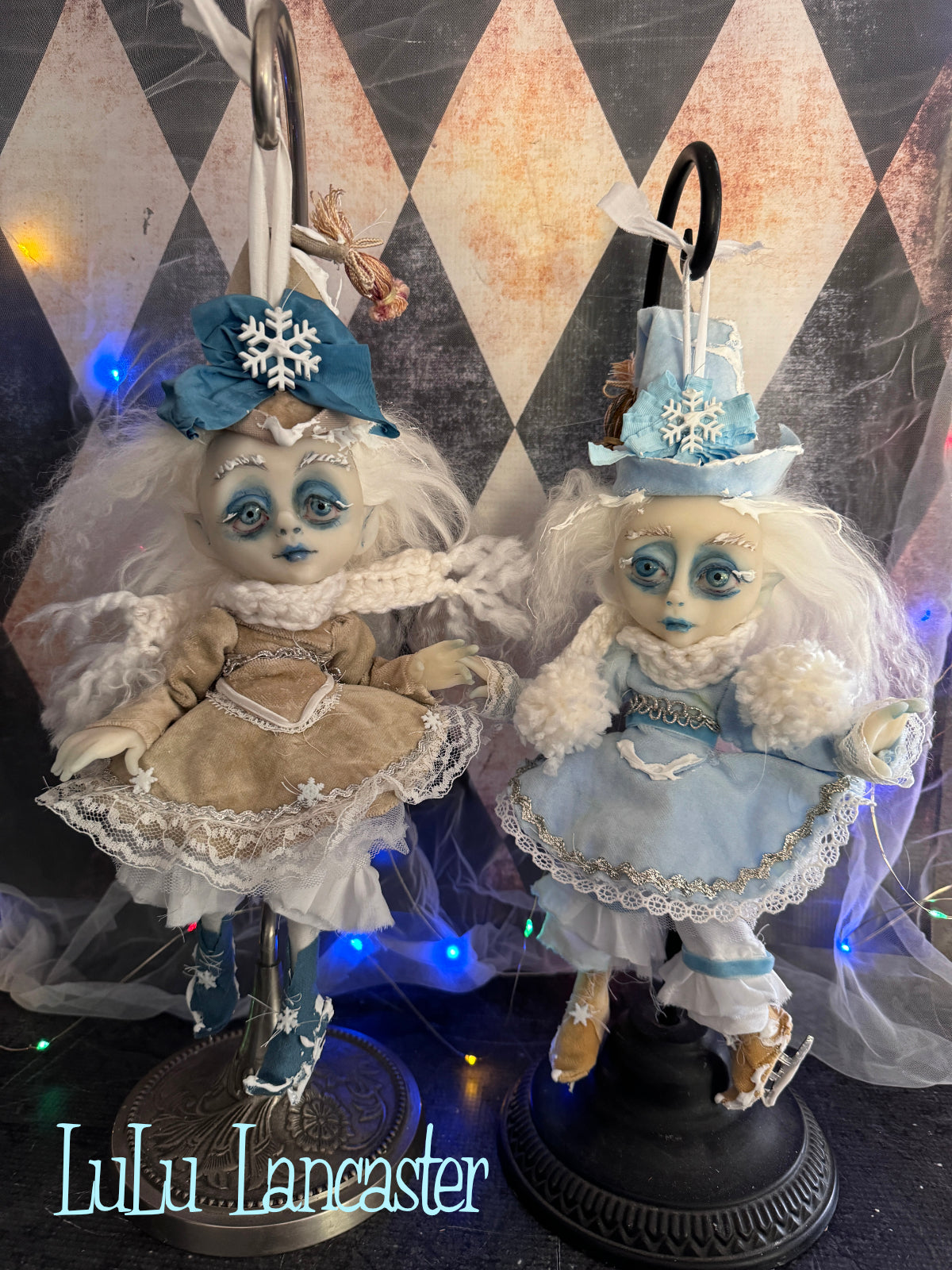 Sugar Snowflake the ice skating Frosty Elf Original LuLu Lancaster Art Doll