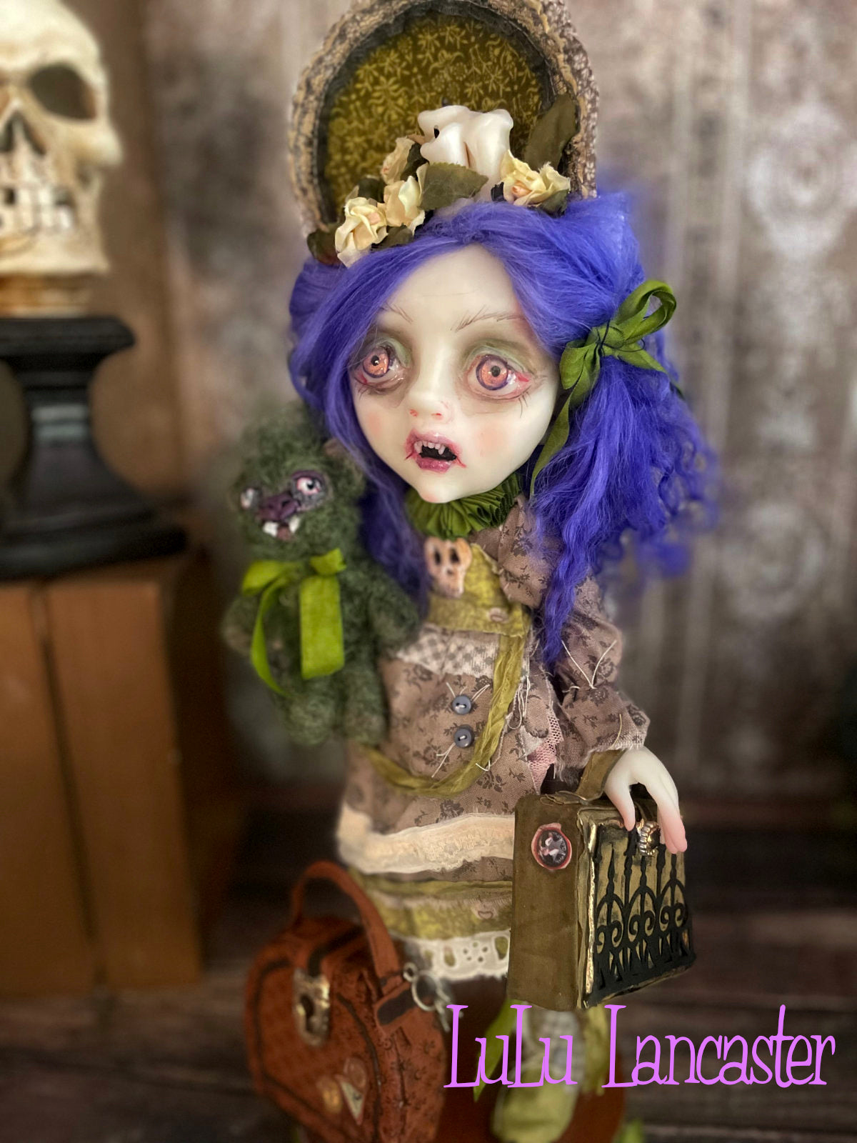 Cornelia and the scary Bear Vampire Original LuLu Lancaster Art Doll