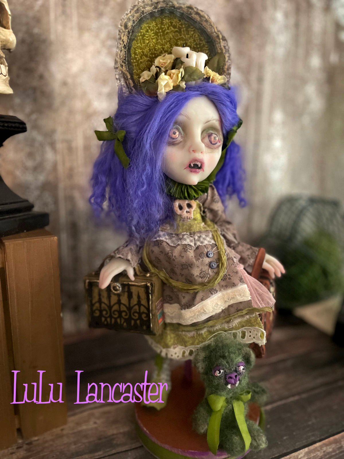 Cornelia and the scary Bear Vampire Original LuLu Lancaster Art Doll