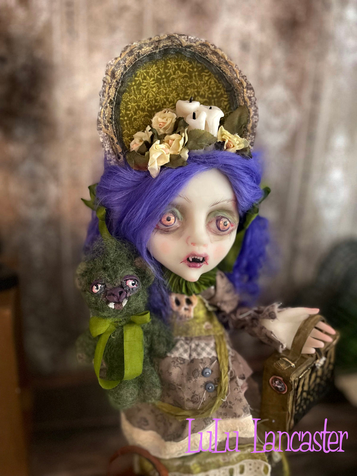 Cornelia and the scary Bear Vampire Original LuLu Lancaster Art Doll
