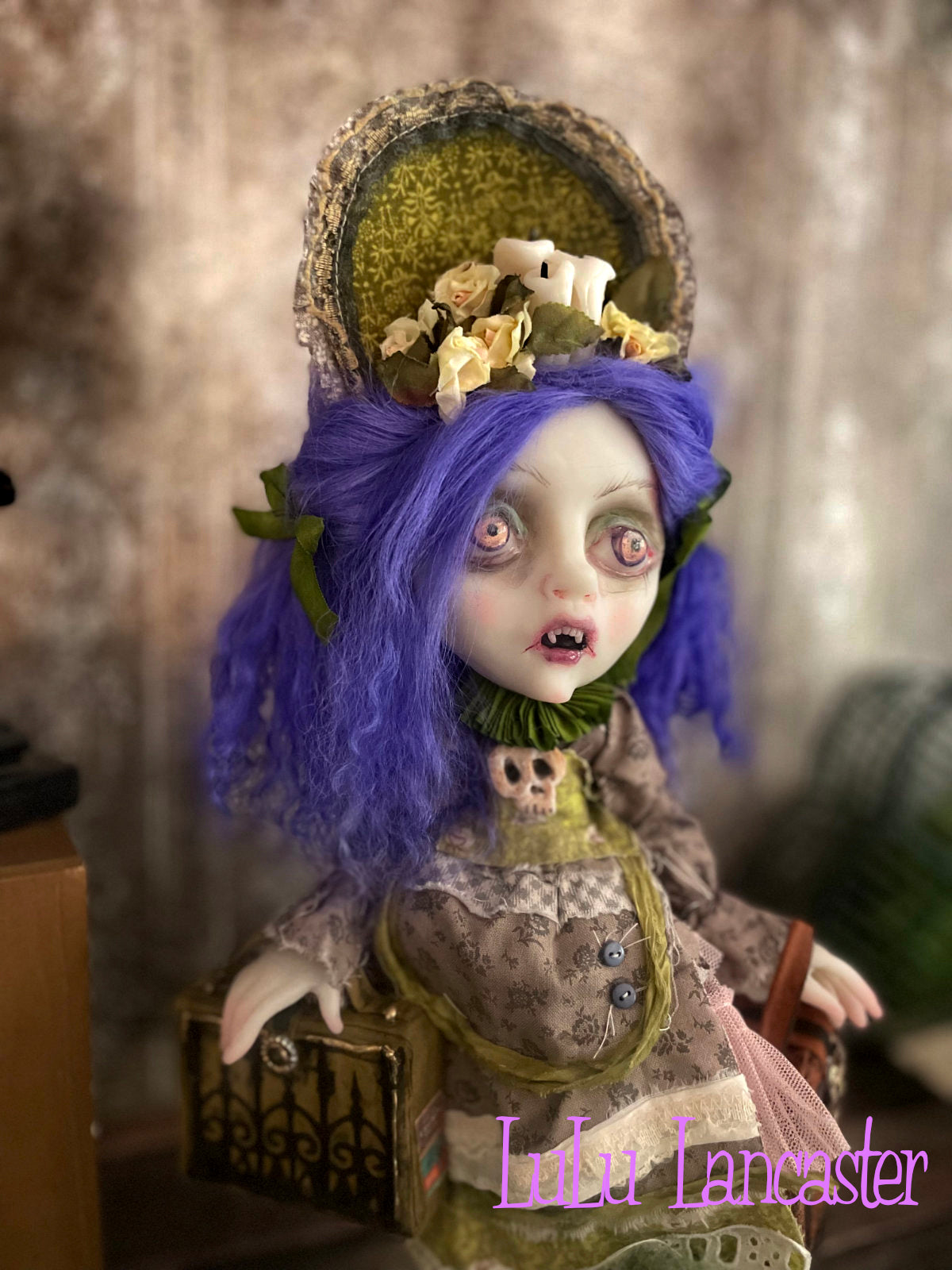Cornelia and the scary Bear Vampire Original LuLu Lancaster Art Doll