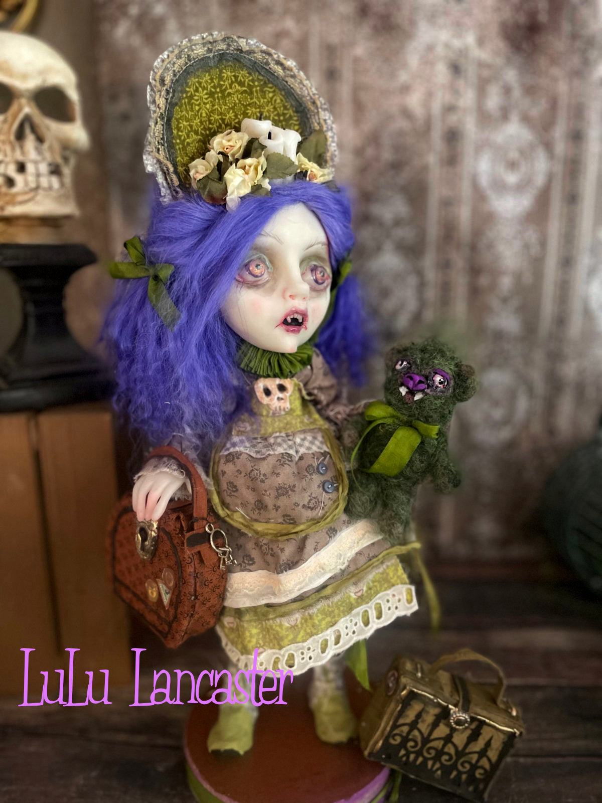 Cornelia and the scary Bear Vampire Original LuLu Lancaster Art Doll