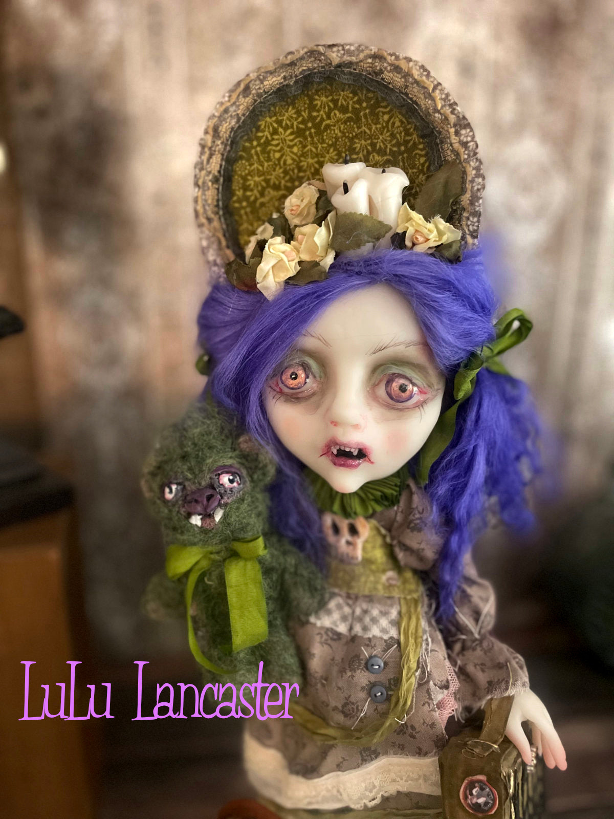 Cornelia and the scary Bear Vampire Original LuLu Lancaster Art Doll
