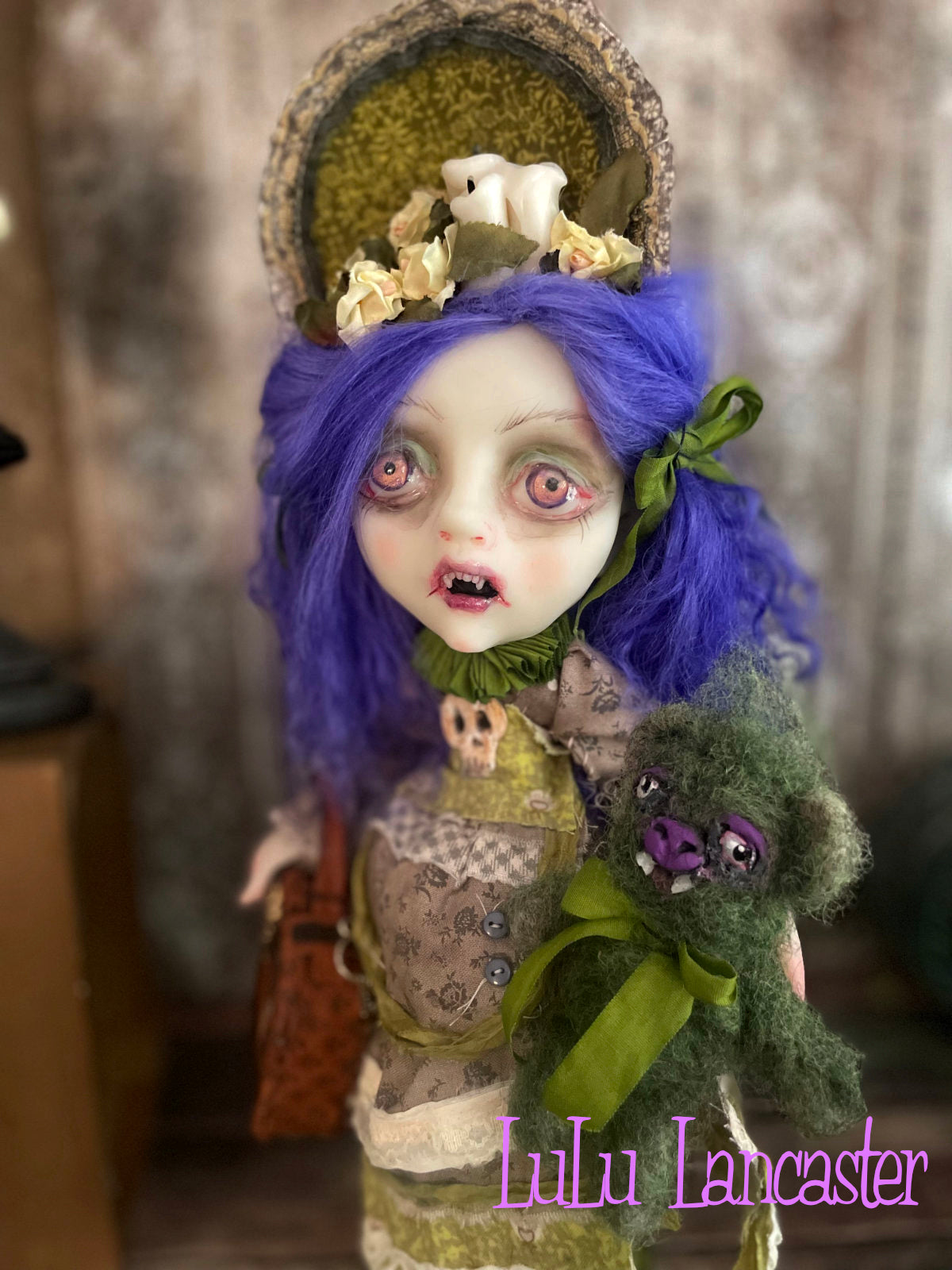 Cornelia and the scary Bear Vampire Original LuLu Lancaster Art Doll