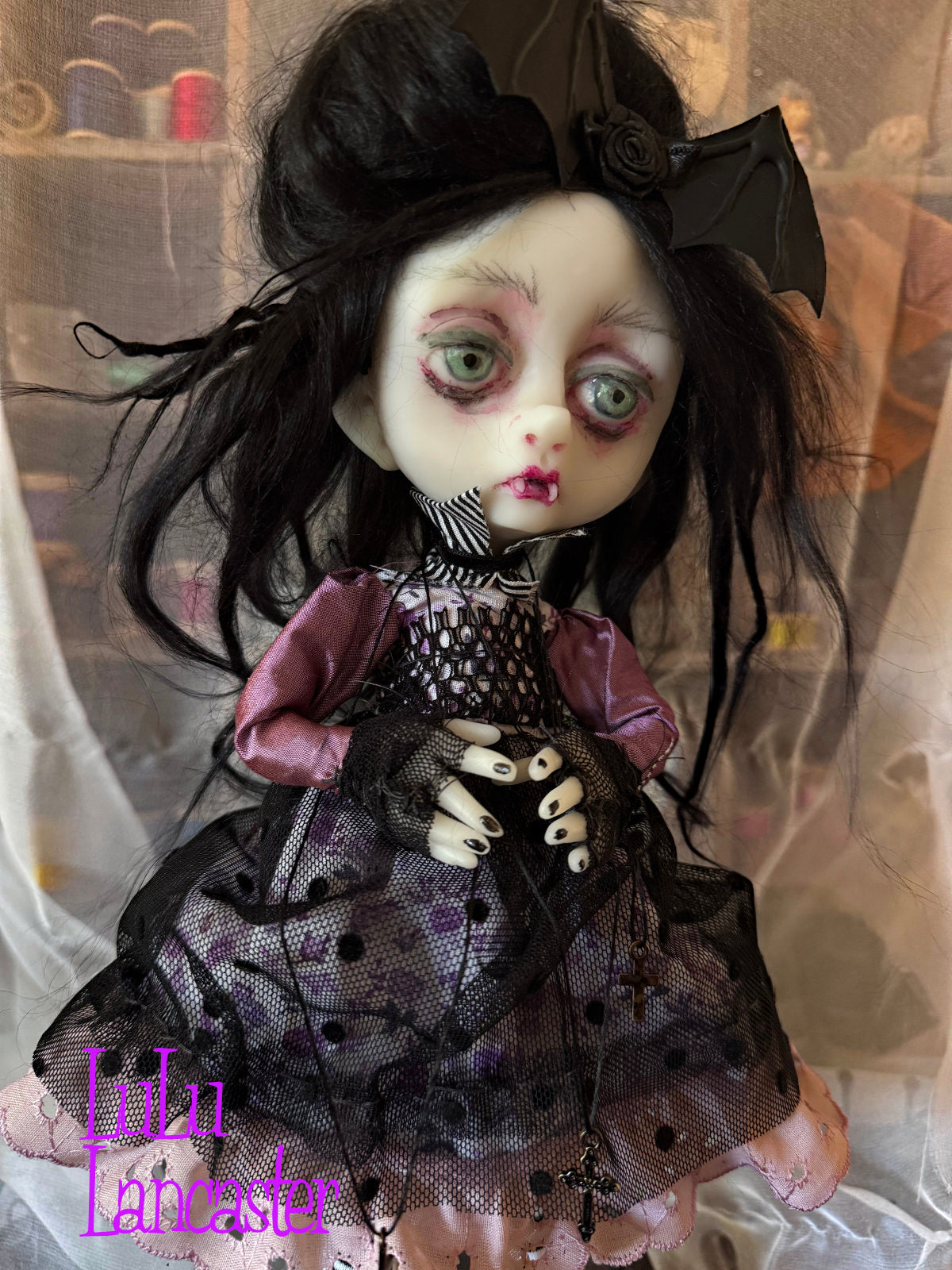 Eleanor Goth Vampire Mini Original LuLu Lancaster Art Doll