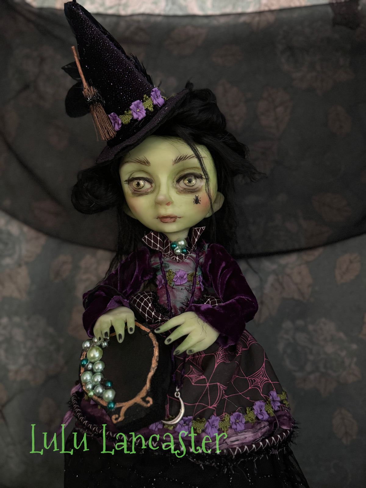 Emerald the Rococo Witch Halloween Original LuLu Lancaster Art Dolls