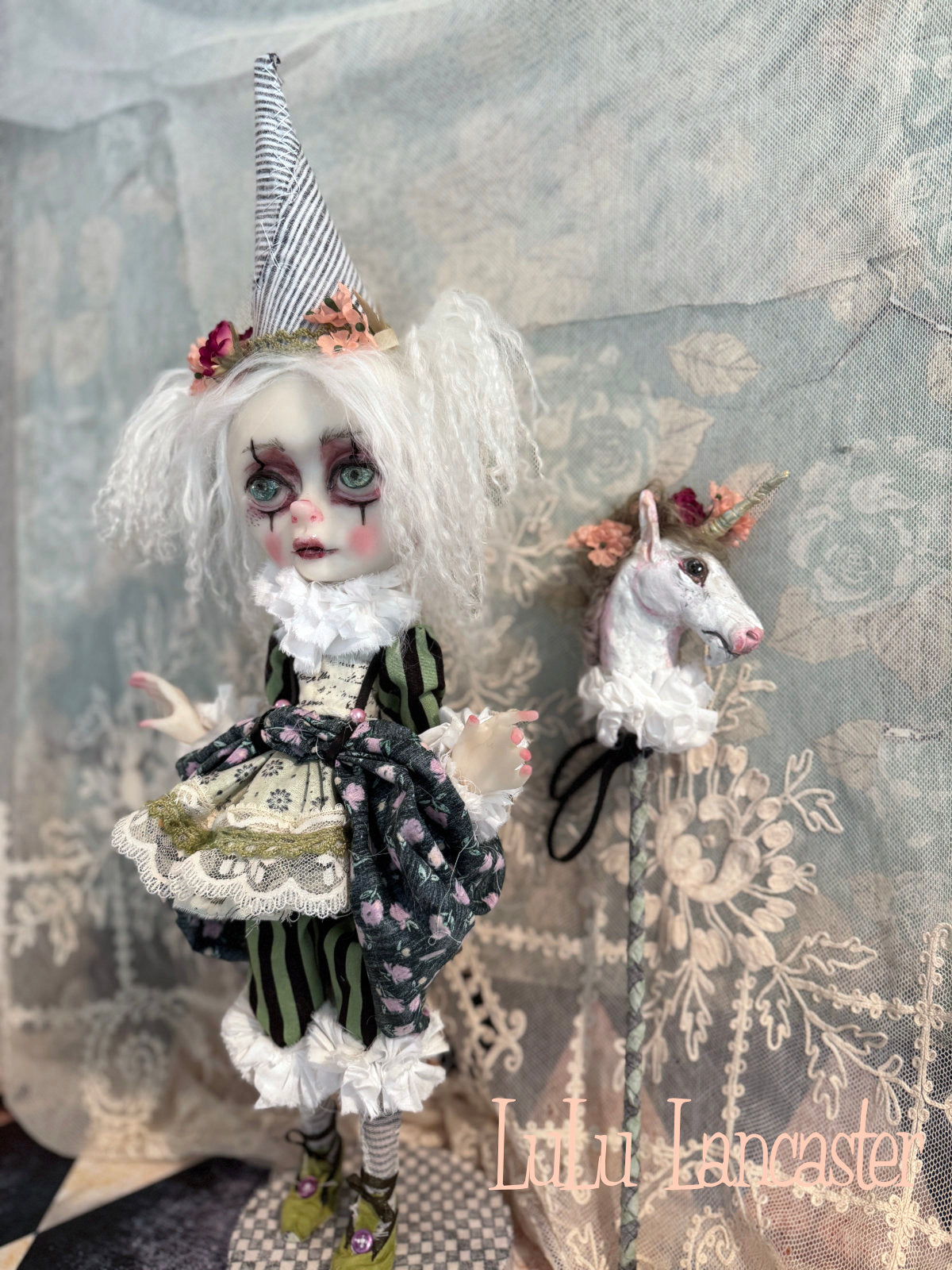 Evielynn Poupee the clown Original LuLu Lancaster Art Doll
