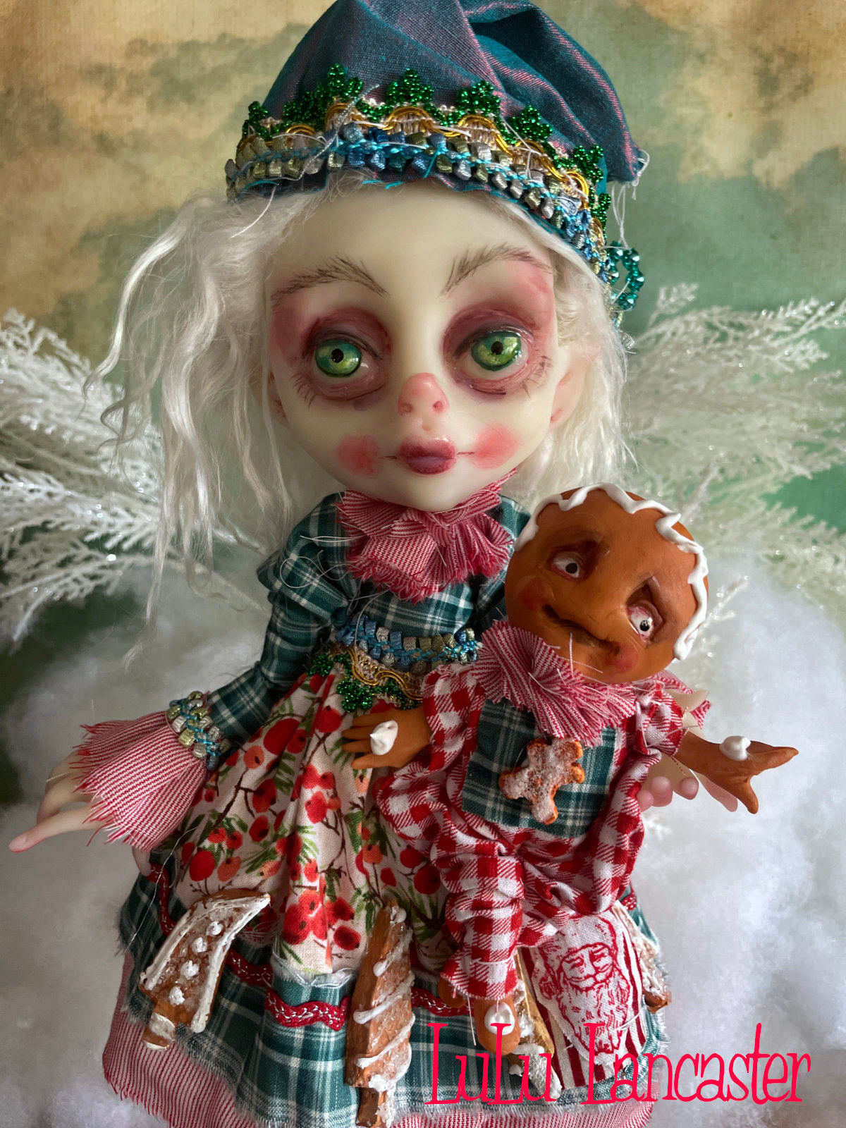 Flurry Gingerbread the Christmas Elf LuLu's Holiday Original LuLu Lancaster Art Doll