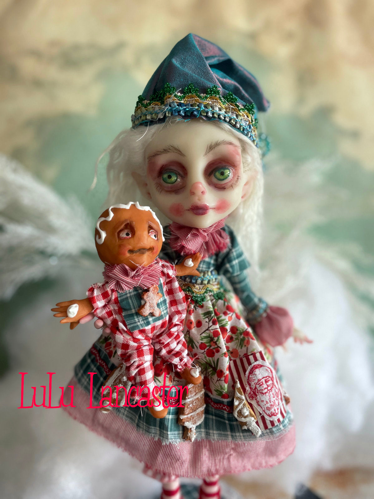 Flurry Gingerbread the Christmas Elf LuLu's Holiday Original LuLu Lancaster Art Doll
