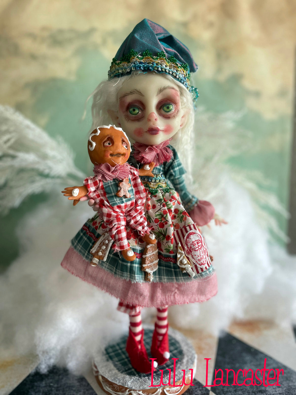 Flurry Gingerbread the Christmas Elf LuLu's Holiday Original LuLu Lancaster Art Doll