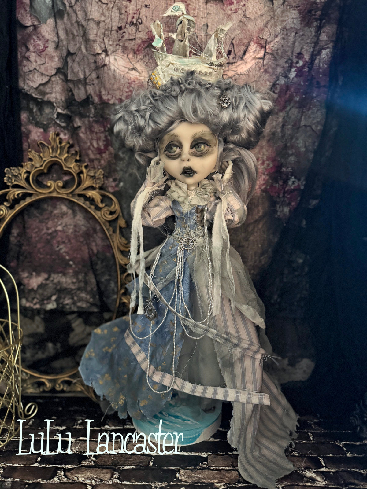 The Ghost Ship of Stormy Winds Bay ~Original LuLu Lancaster Art Doll