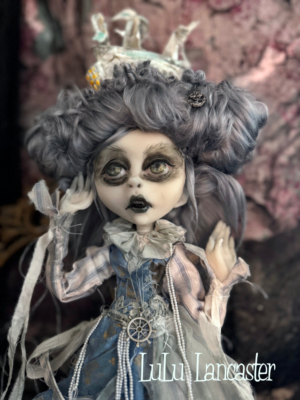 The Ghost Ship of Stormy Winds Bay ~Original LuLu Lancaster Art Doll